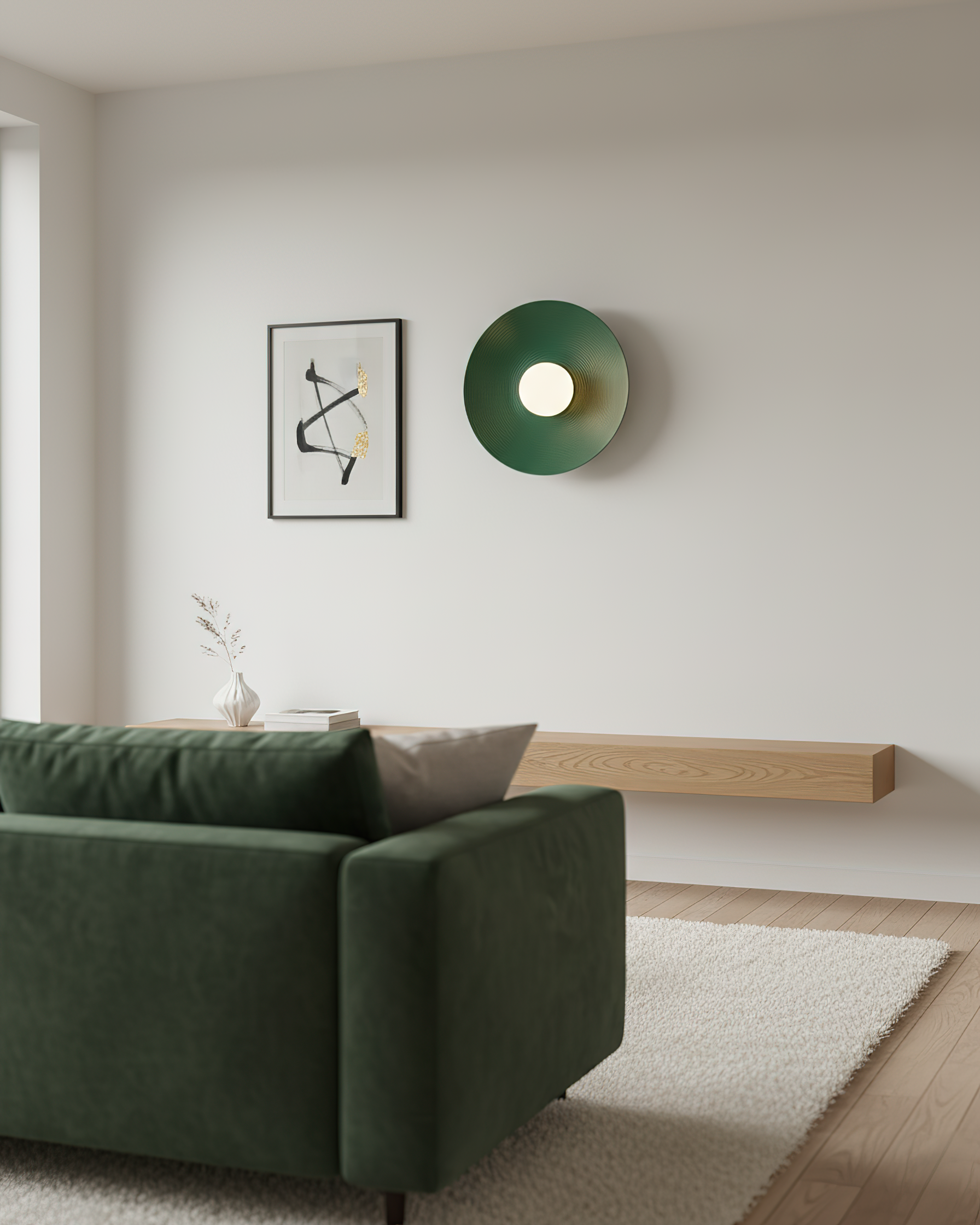 Echo Coil Modern Resin Wall Light