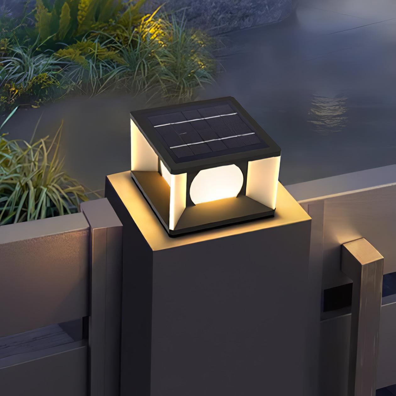 Eclipse Cube Outdoor Post Light - Blowlighting