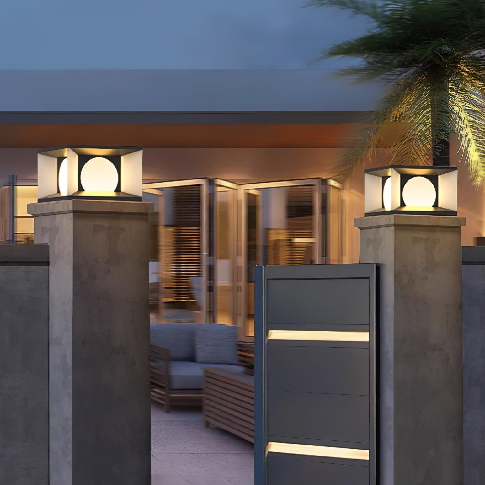 Eclipse Cube Outdoor Post Light - Blowlighting