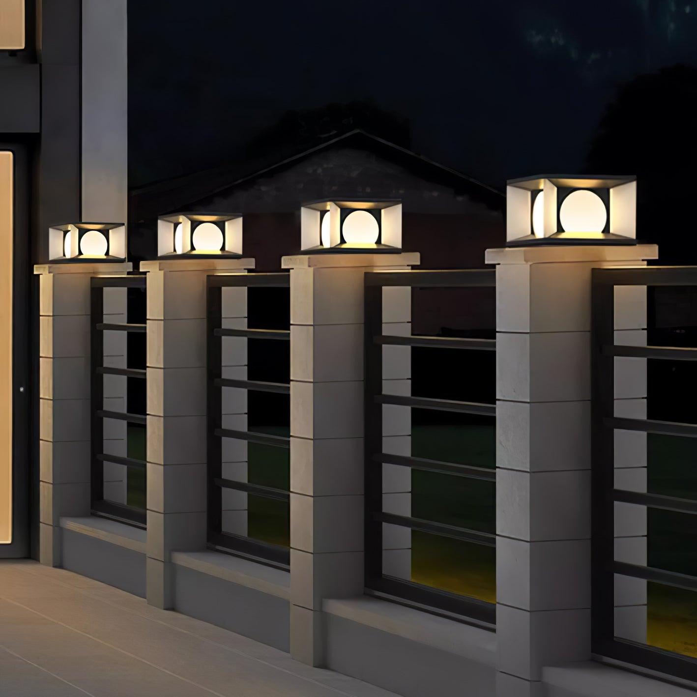 Eclipse Cube Outdoor Post Light - Blowlighting