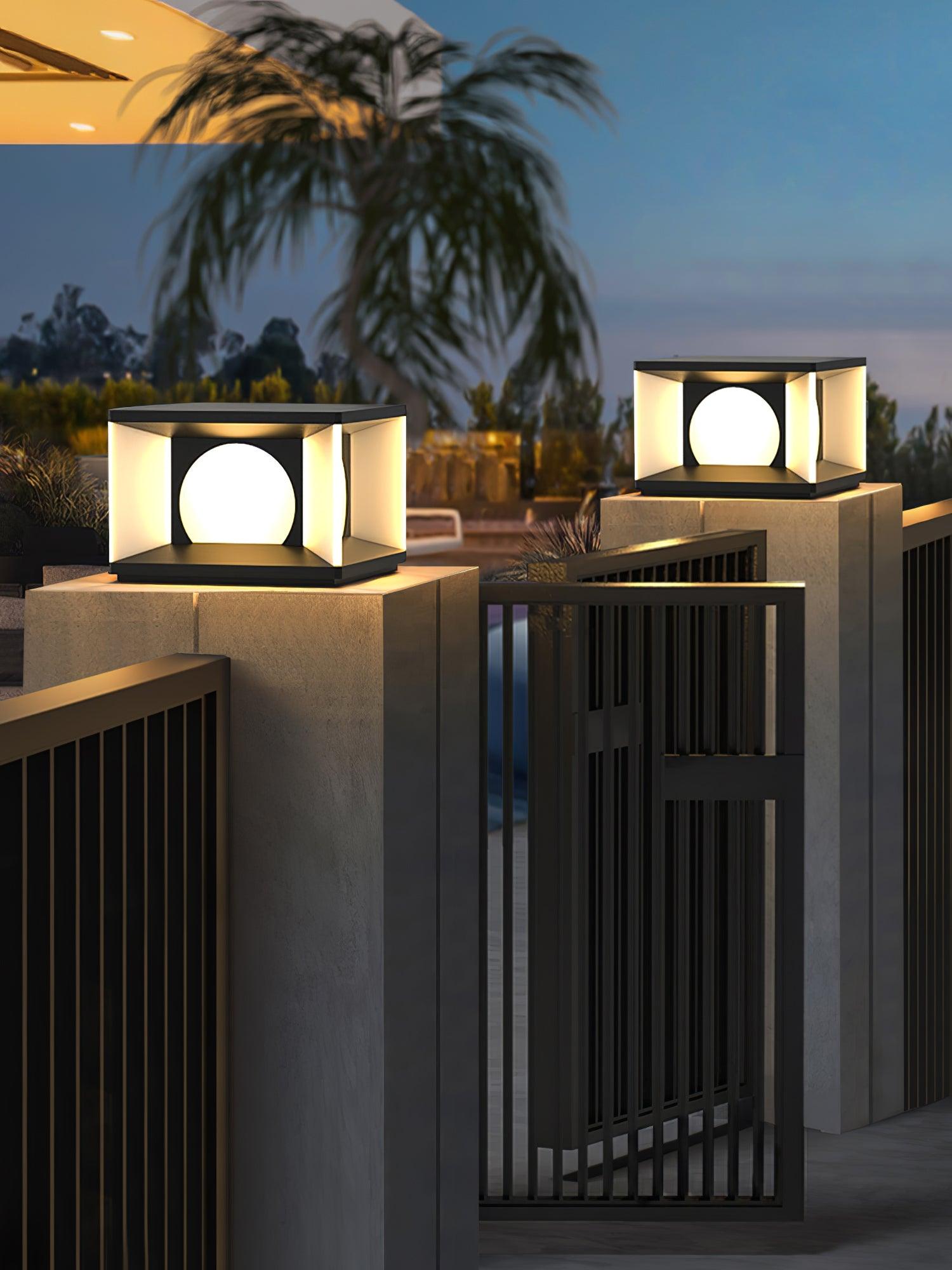 Eclipse Cube Outdoor Post Light - Blowlighting