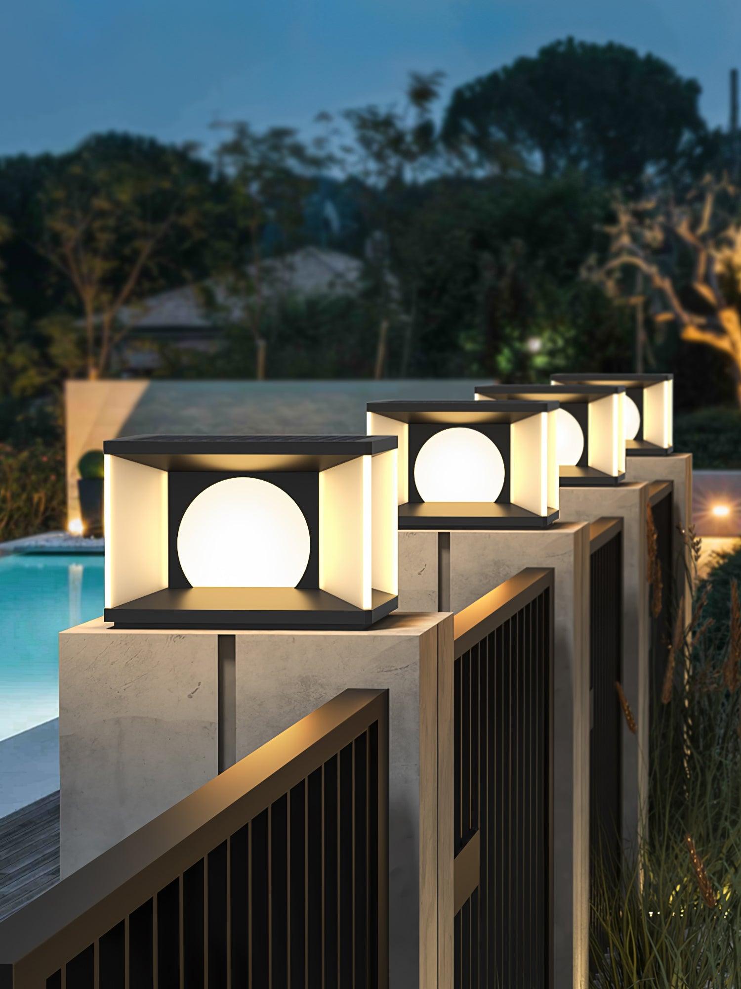 Eclipse Cube Outdoor Post Light - Blowlighting