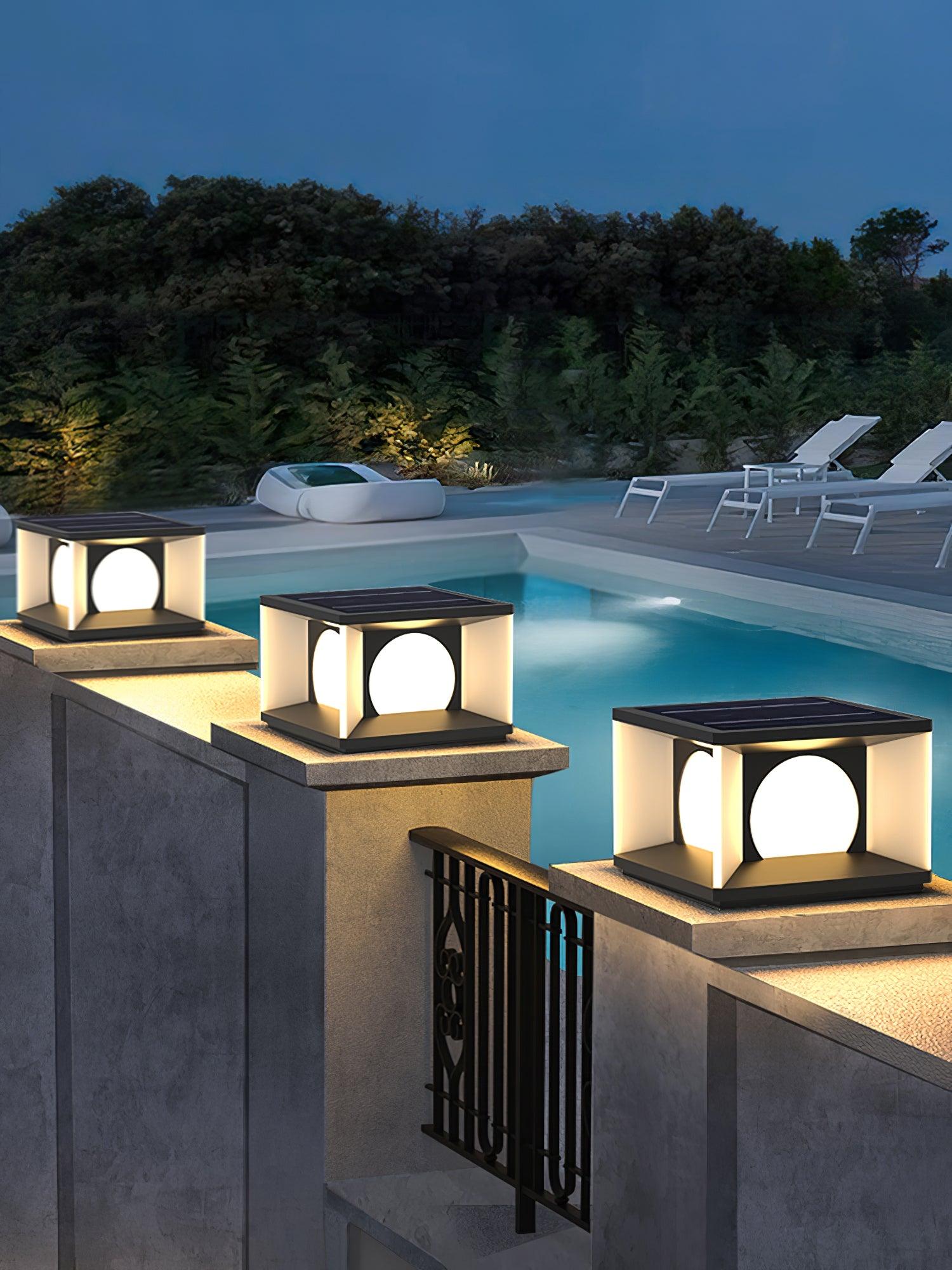 Eclipse Cube Outdoor Post Light - Blowlighting