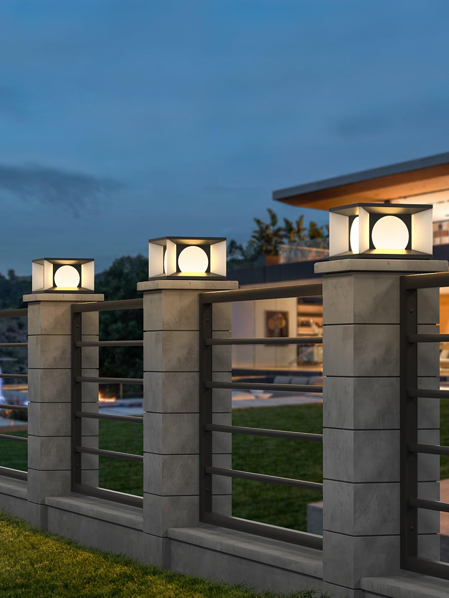 Eclipse Cube Outdoor Post Light - Blowlighting