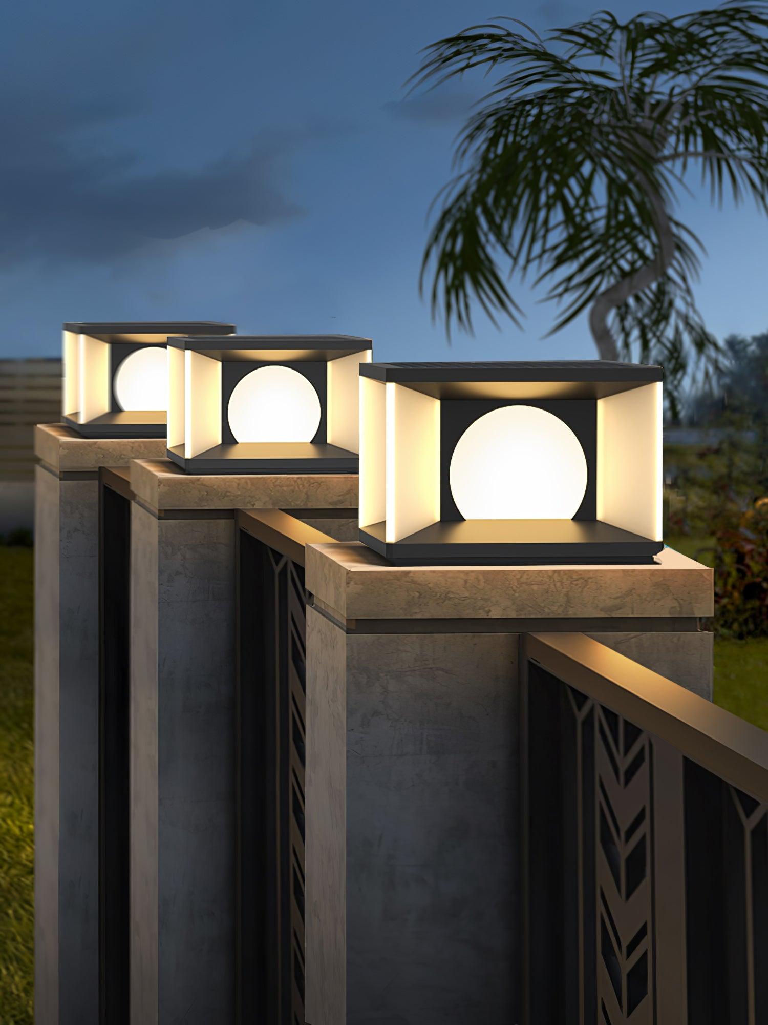 Eclipse Cube Outdoor Post Light - Blowlighting