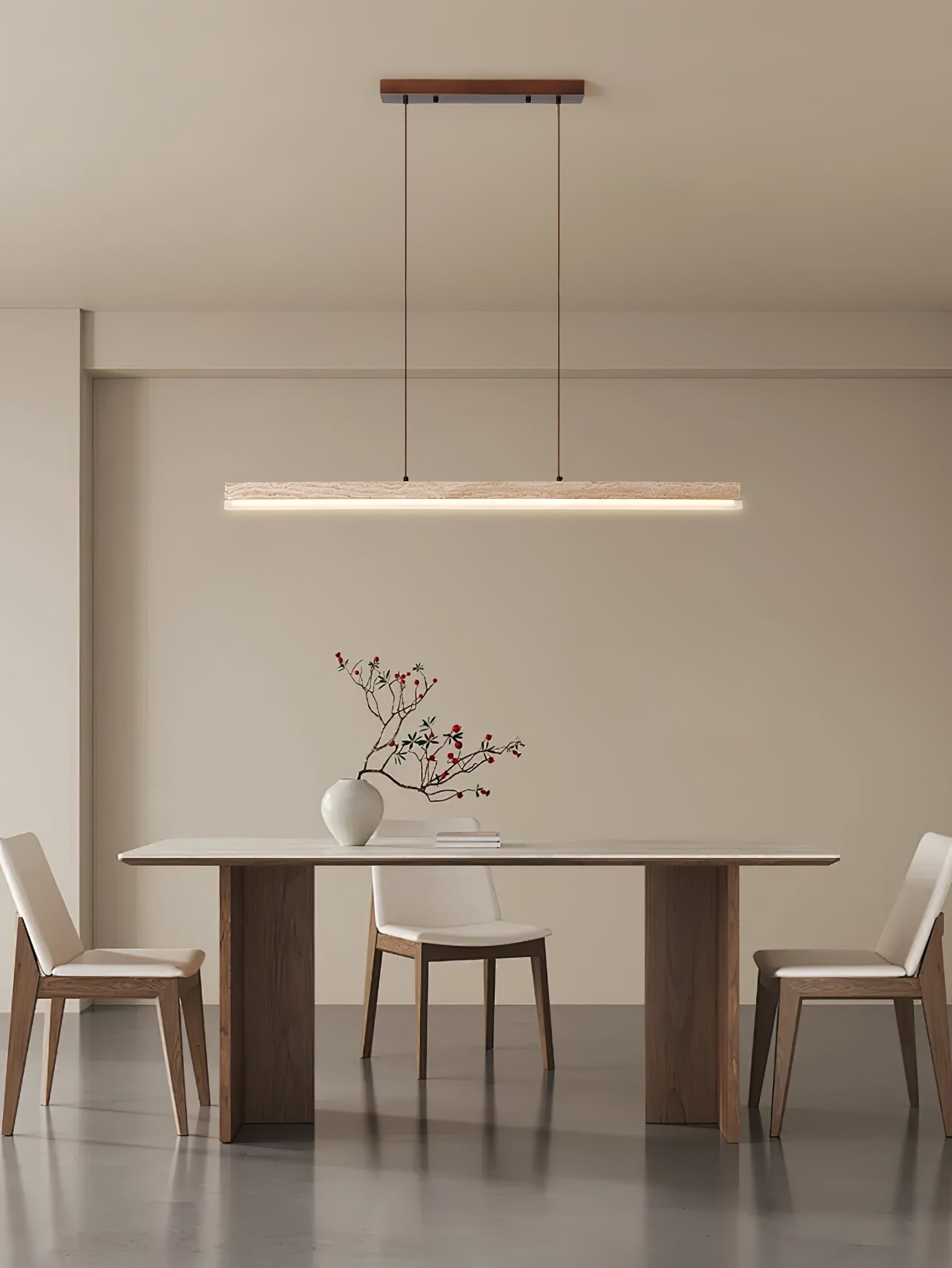 Ivsoryra Rectangular Travertine Pendant Light - Blowlighting