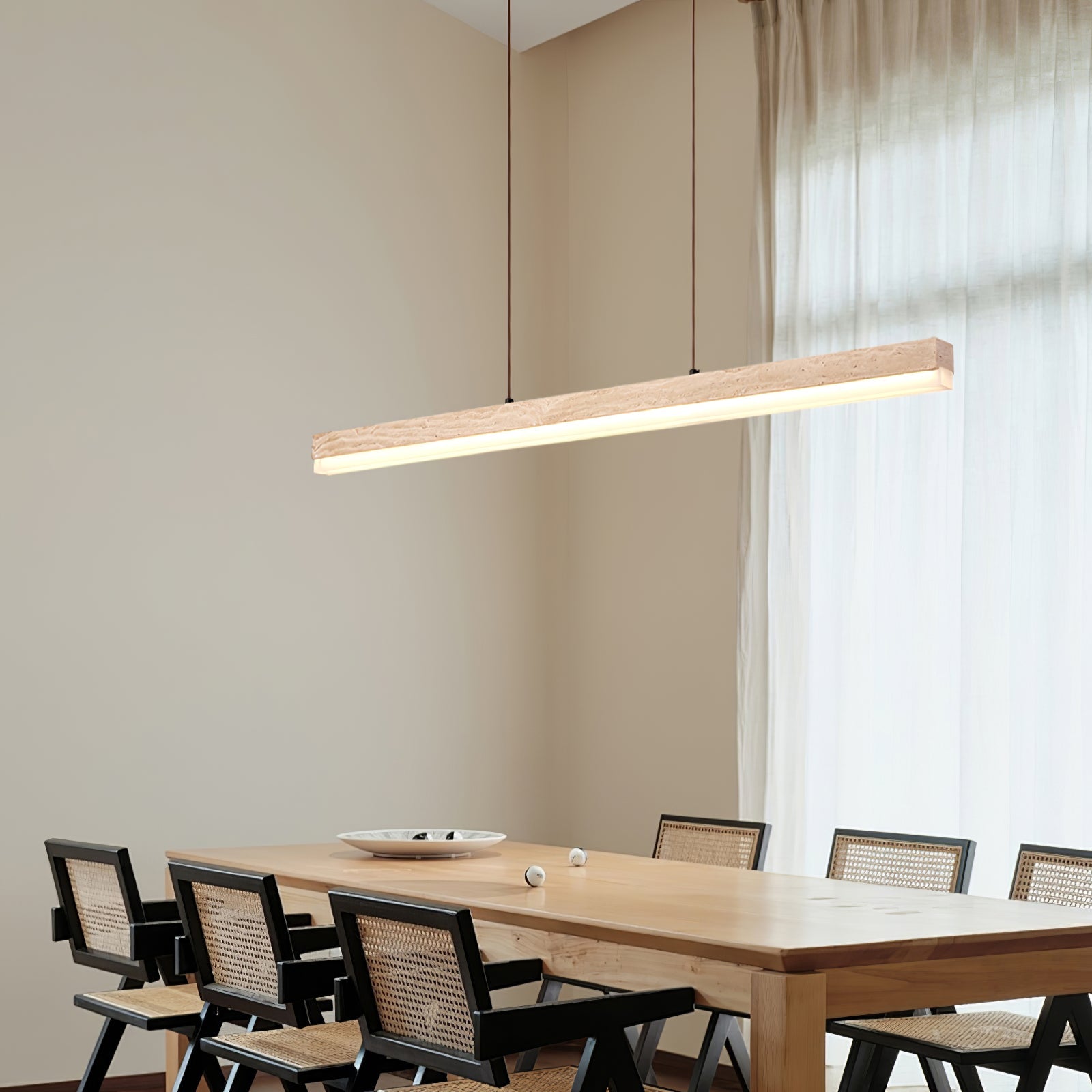 Ivsoryra Rectangular Travertine Pendant Light - Blowlighting