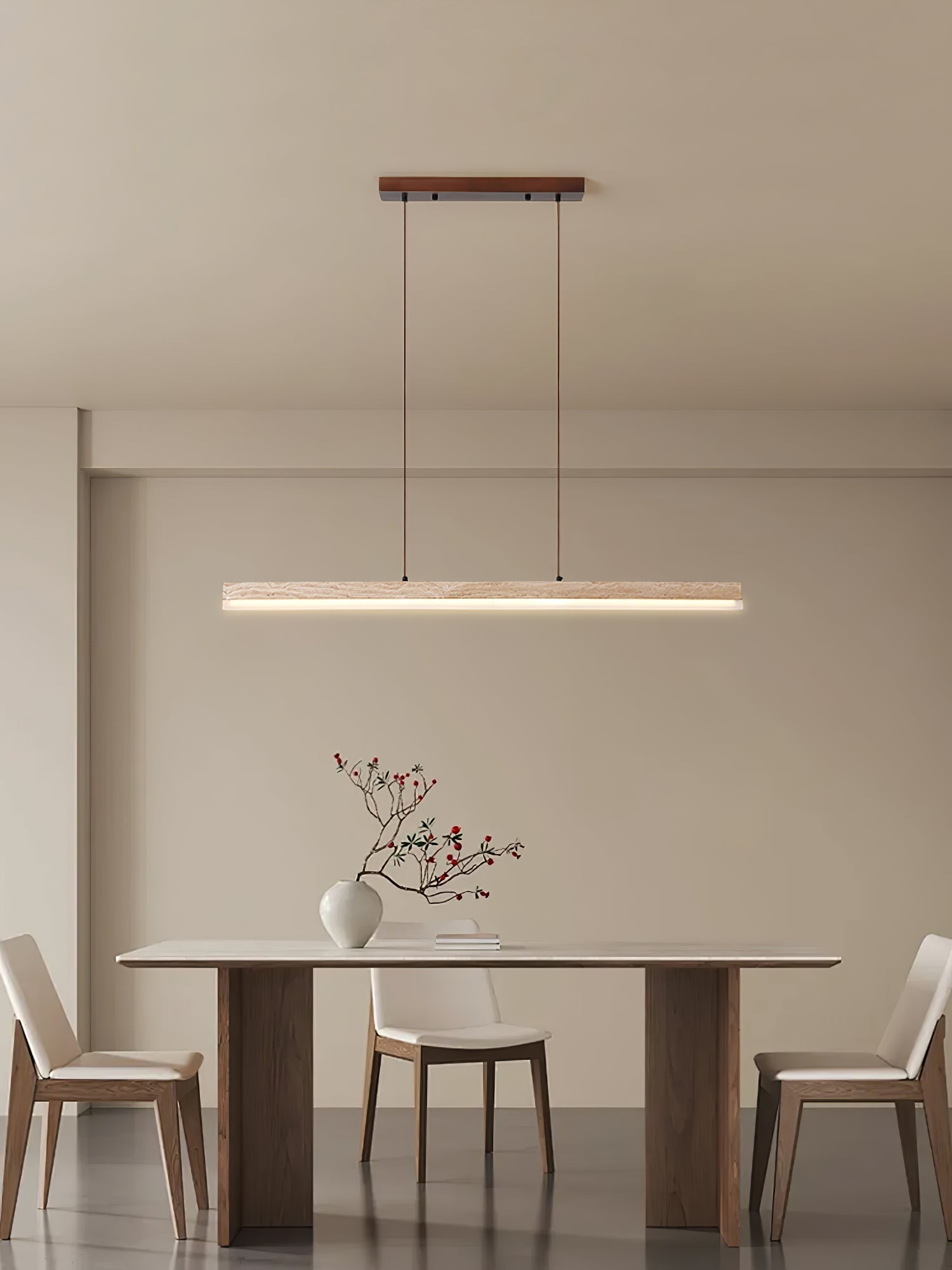 Ivsoryra Rectangular Travertine Pendant Light - Blowlighting