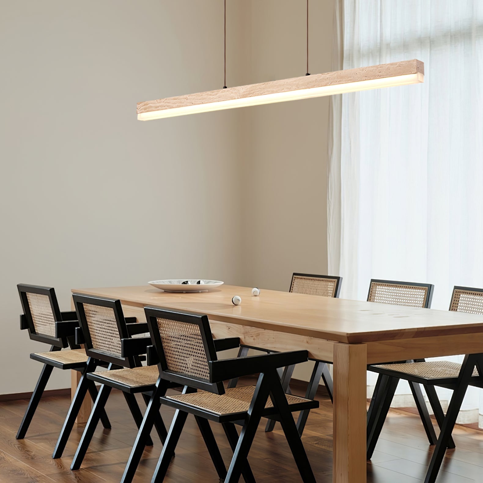 Ivsoryra Rectangular Travertine Pendant Light - Blowlighting