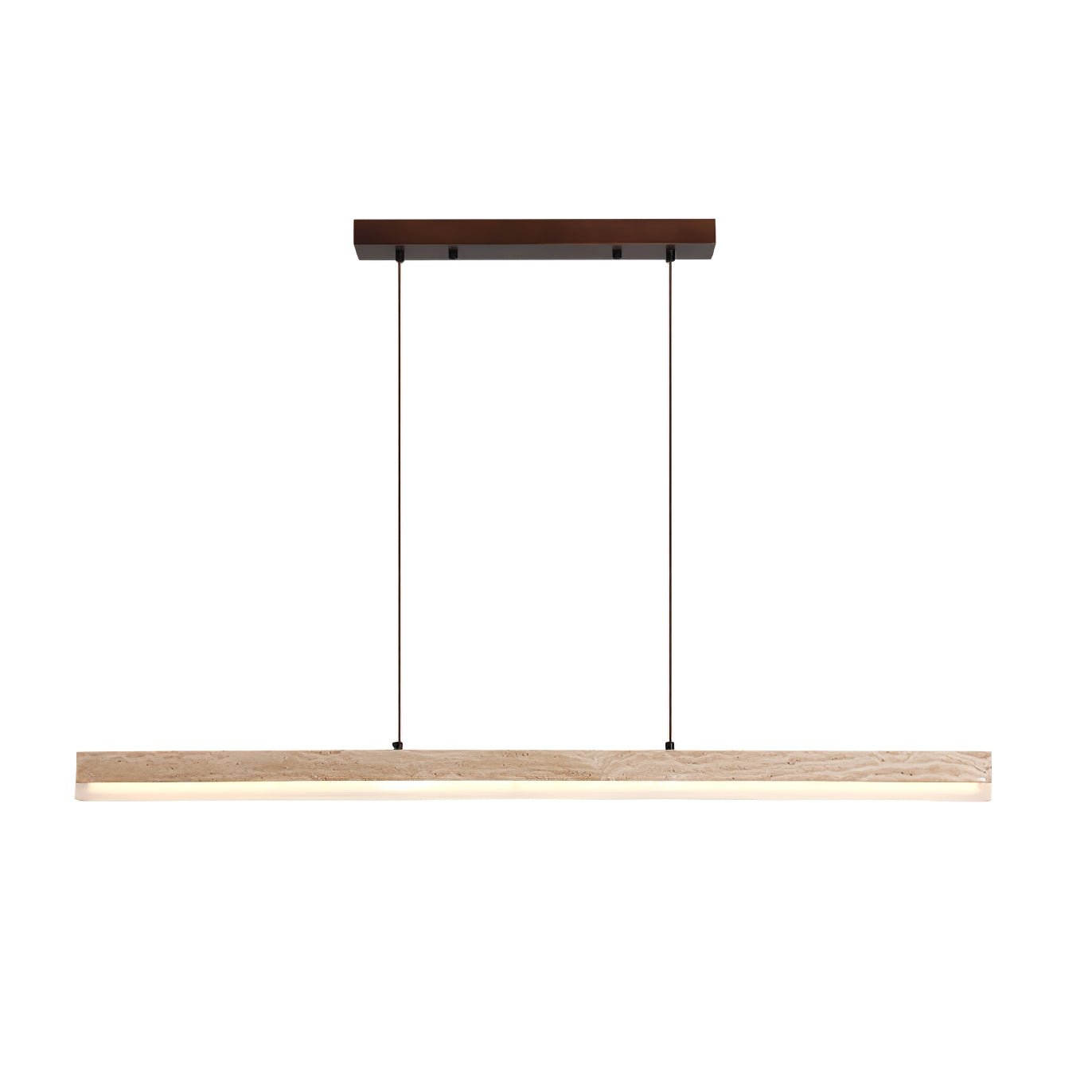 Ivsoryra Rectangular Travertine Pendant Light - Blowlighting