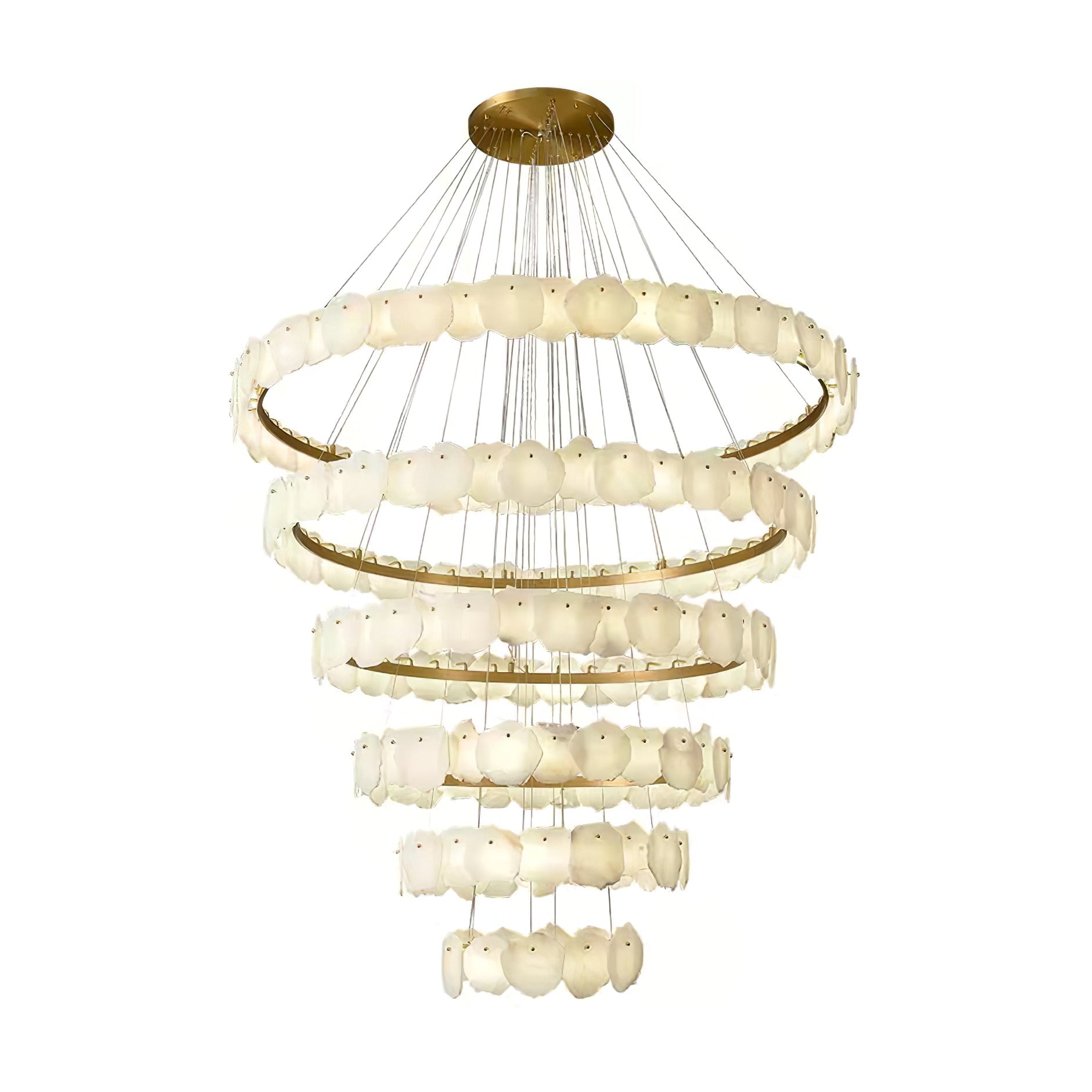 Selene Luxury Alabaster Chandelier Light - Blowlighting