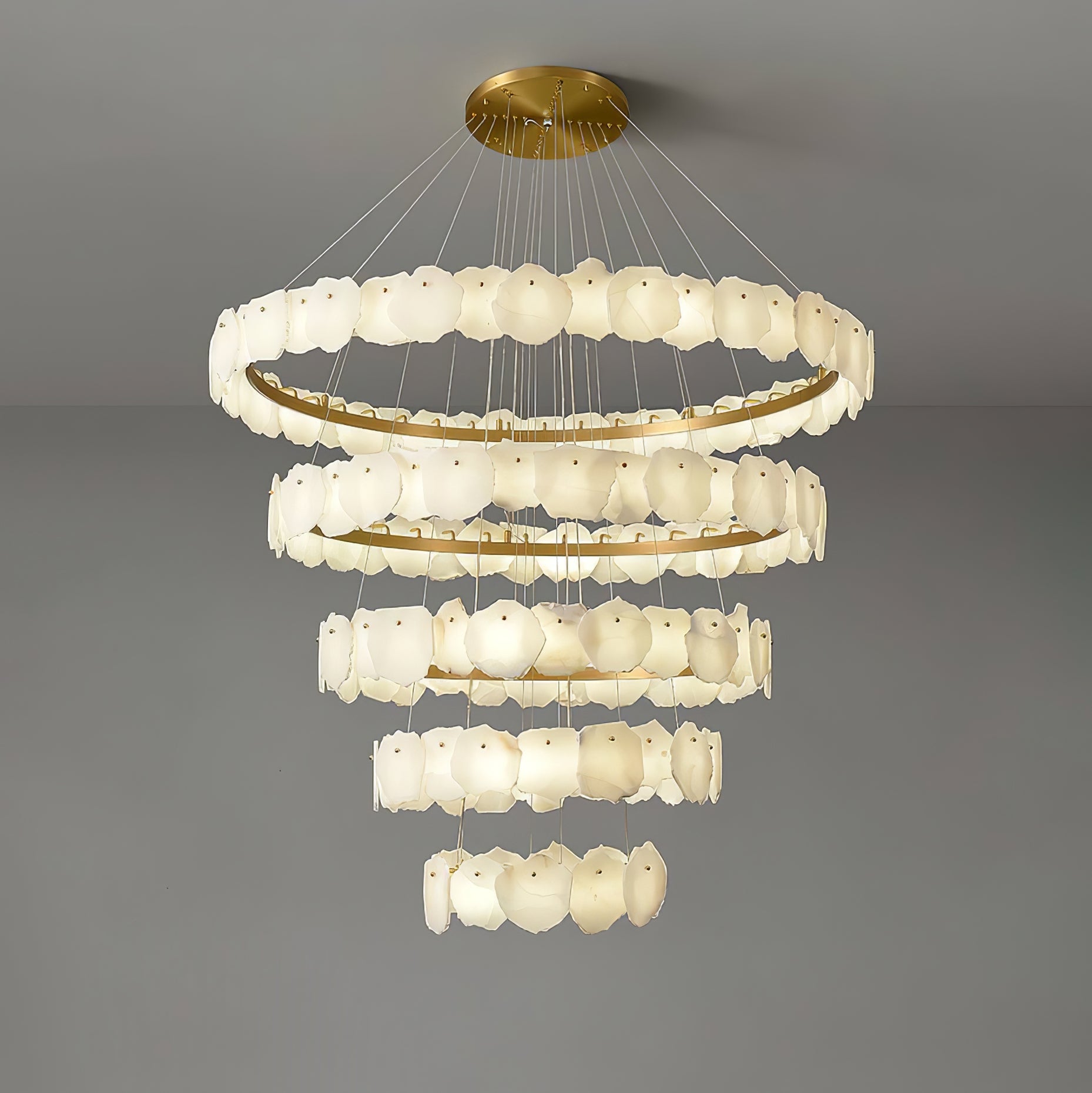 Selene Luxury Alabaster Chandelier Light - Blowlighting