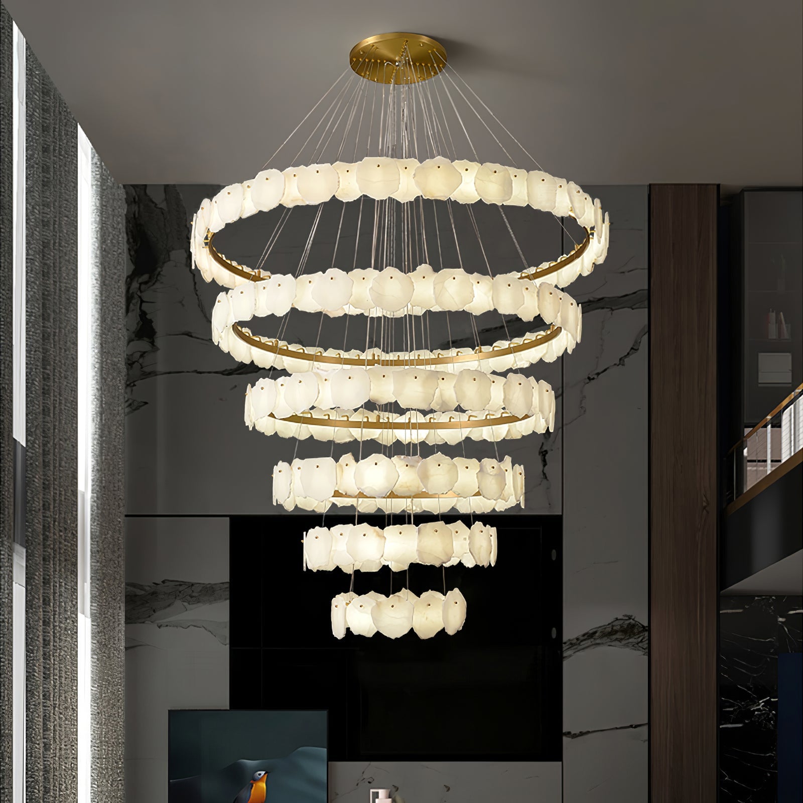 Selene Luxury Alabaster Chandelier Light - Blowlighting