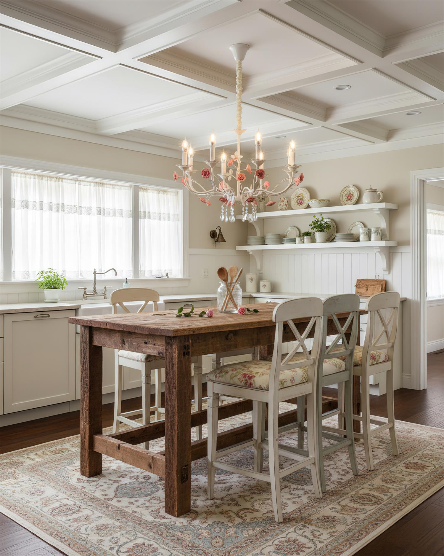 Eden Vintage Crystal Rose Chandelier