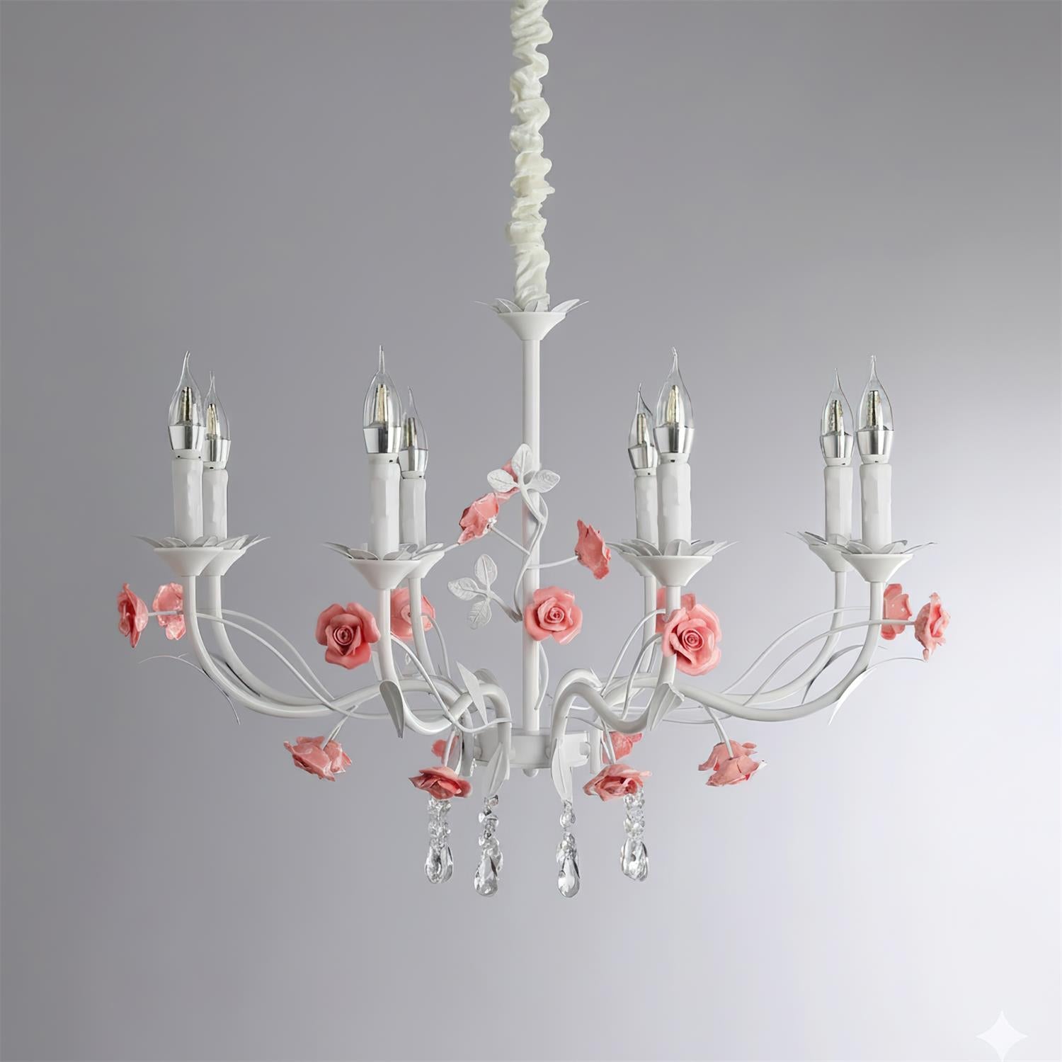 Eden Vintage Crystal Rose Chandelier