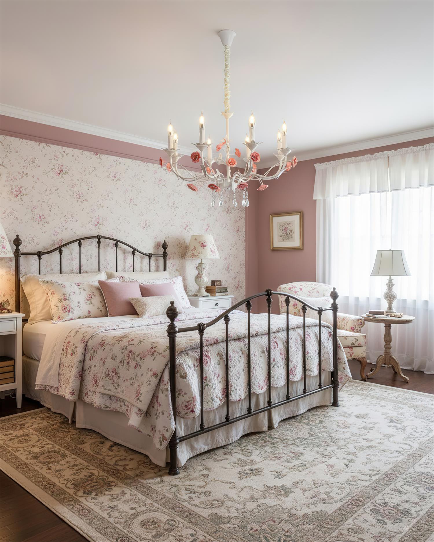 Eden Vintage Crystal Rose Chandelier