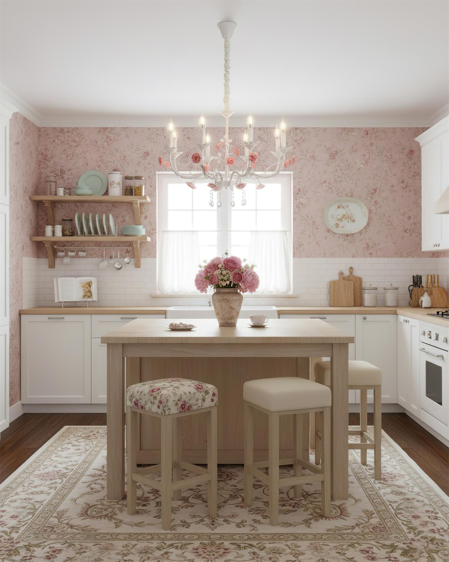 Eden Vintage Crystal Rose Chandelier