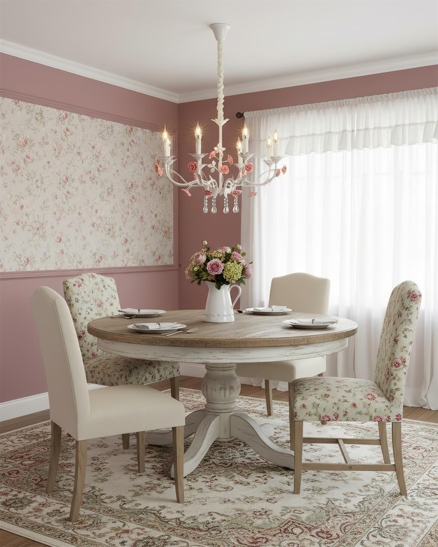 Eden Vintage Crystal Rose Chandelier