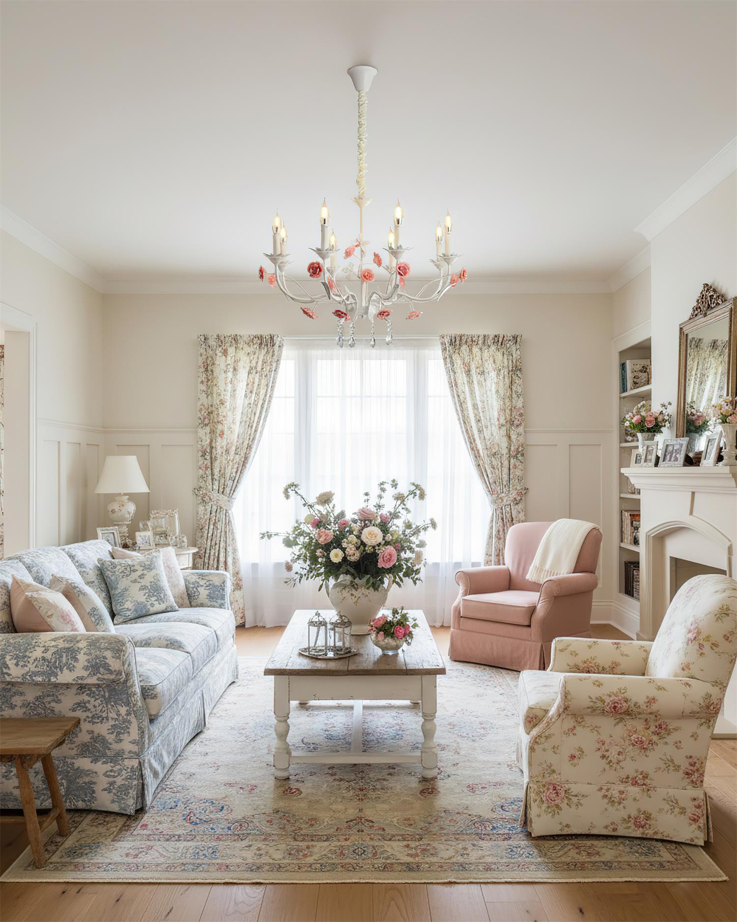 Eden Vintage Crystal Rose Chandelier