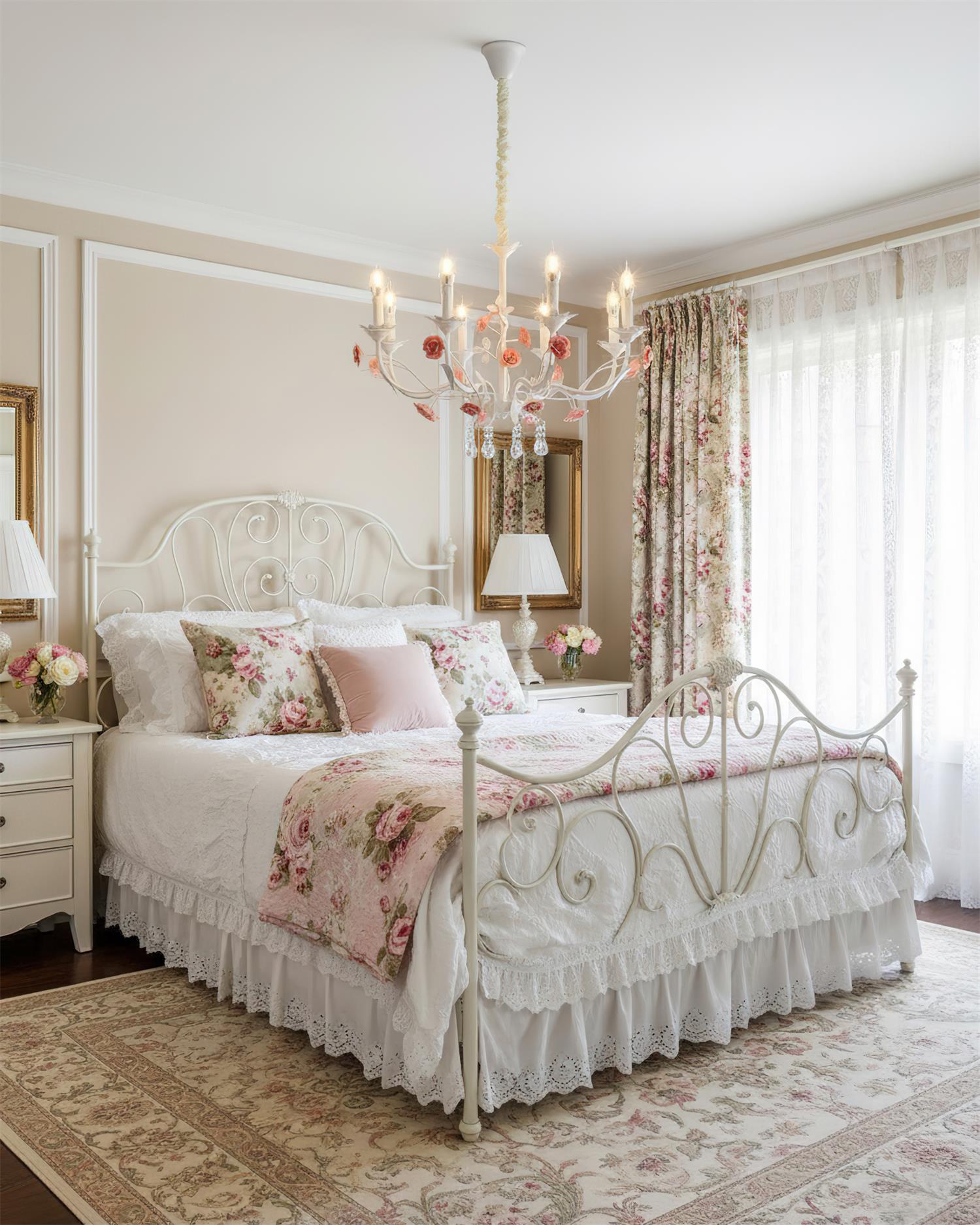 Eden Vintage Crystal Rose Chandelier