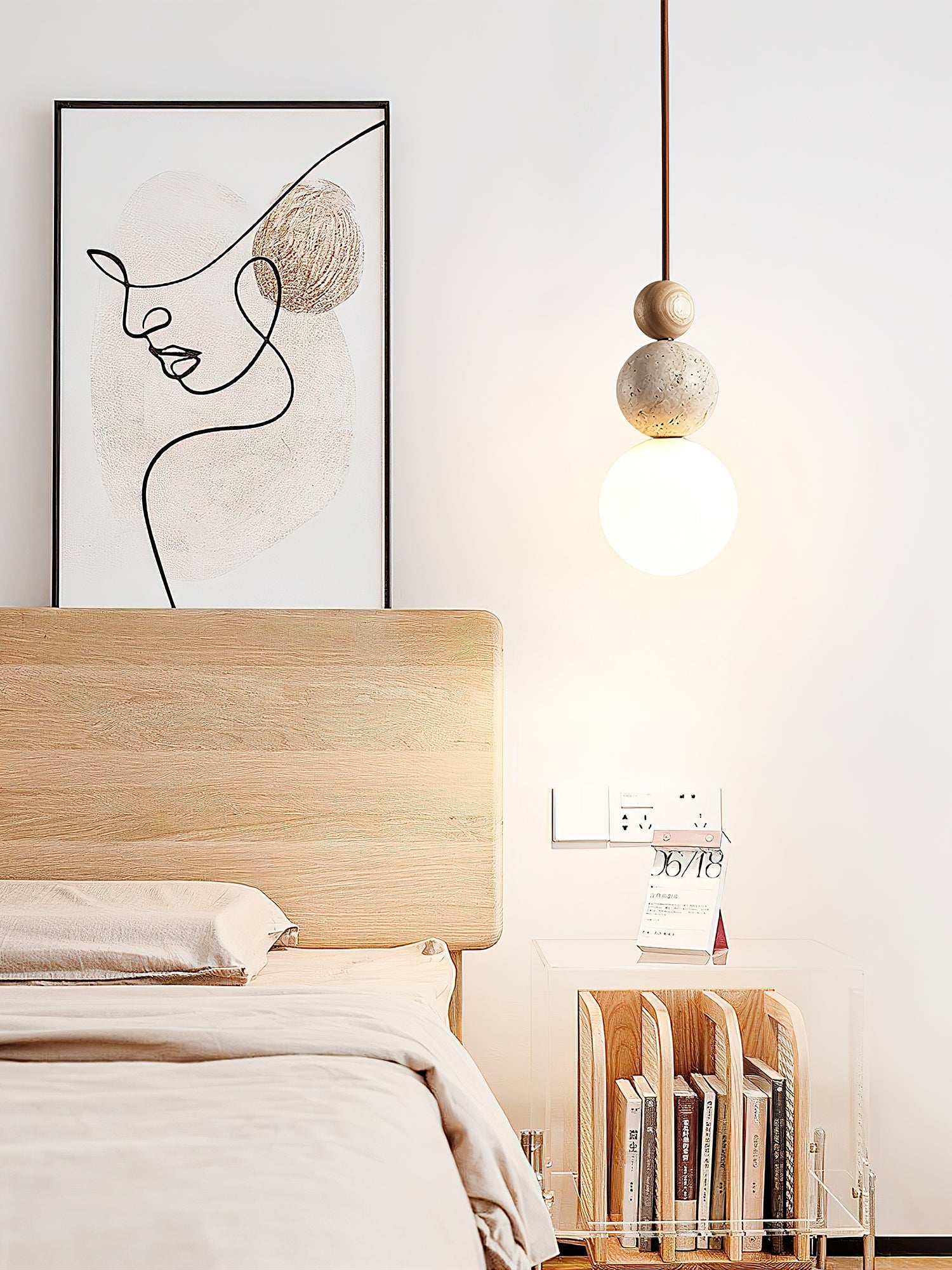Ullaeia Sphere-Cluster Travertine Pendant Light - Blowlighting