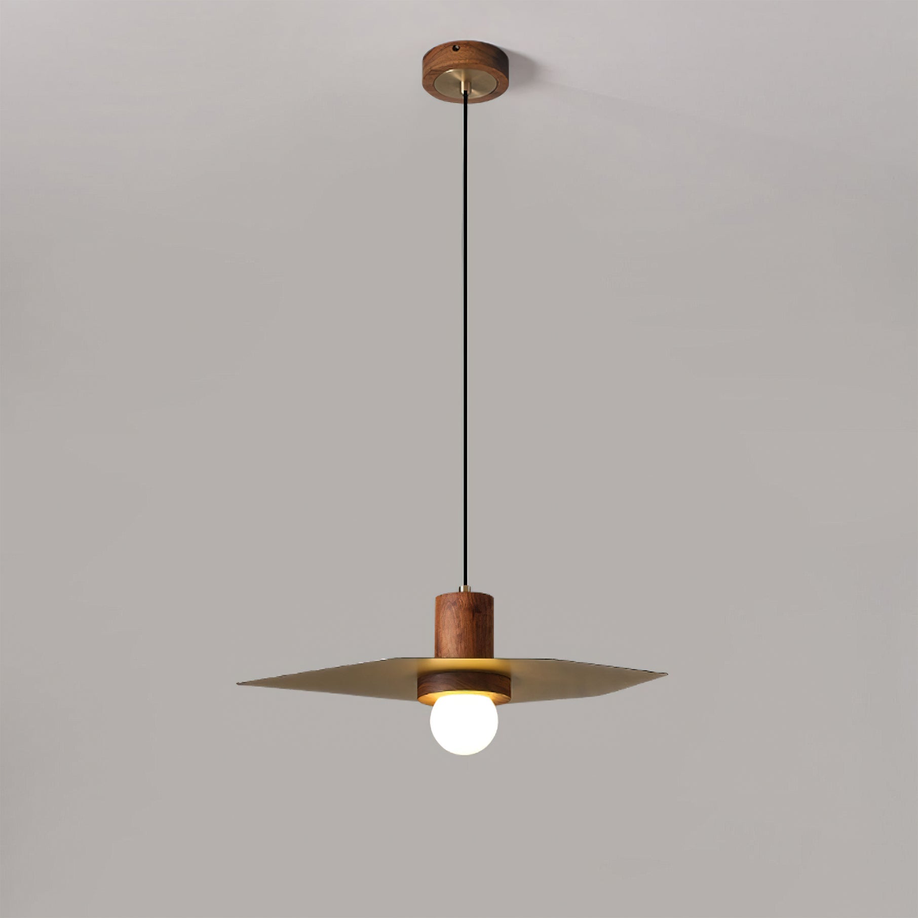Elara Minimalist Brass Pendant Light