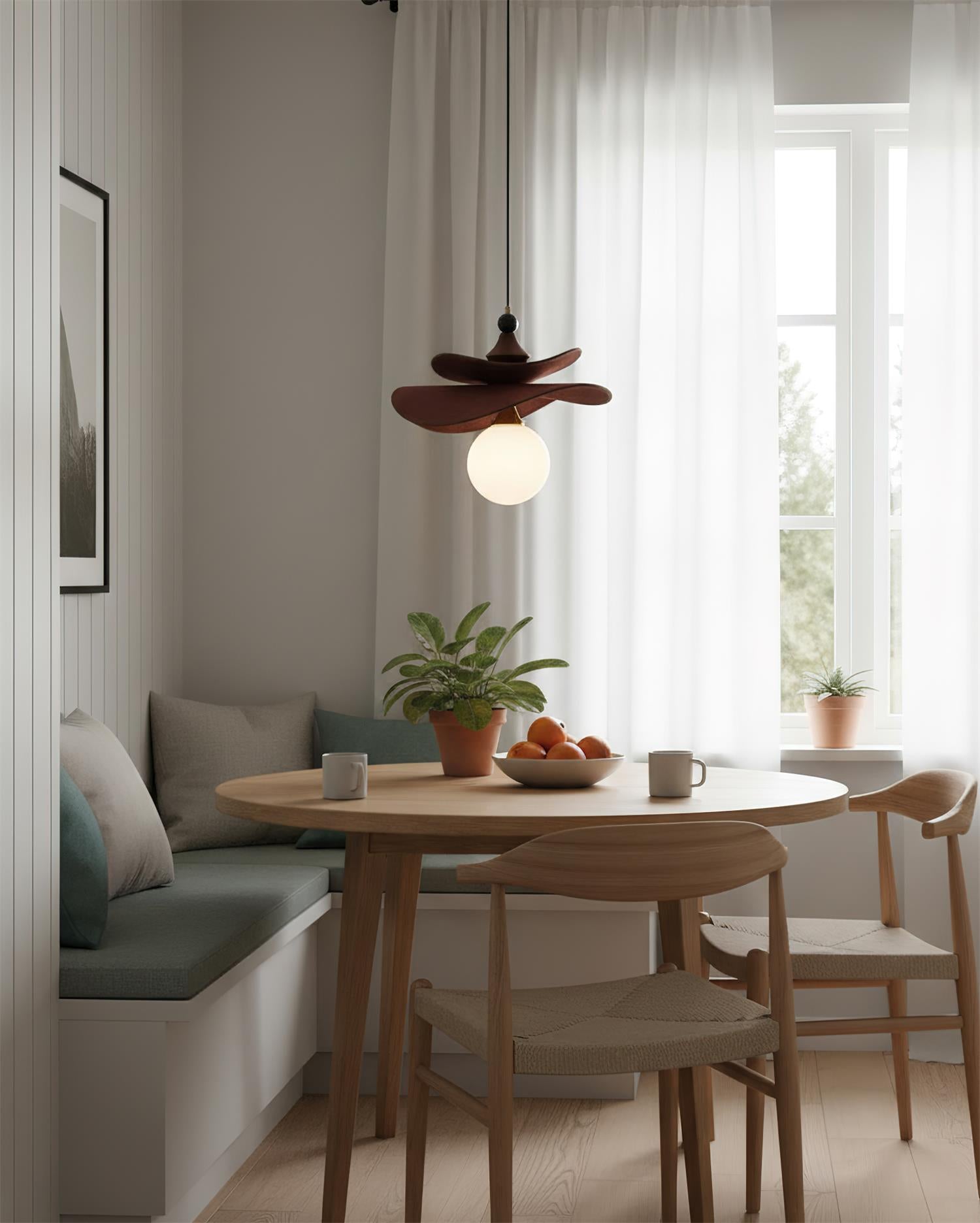 Elaren Minimalist Wood Pendant Light