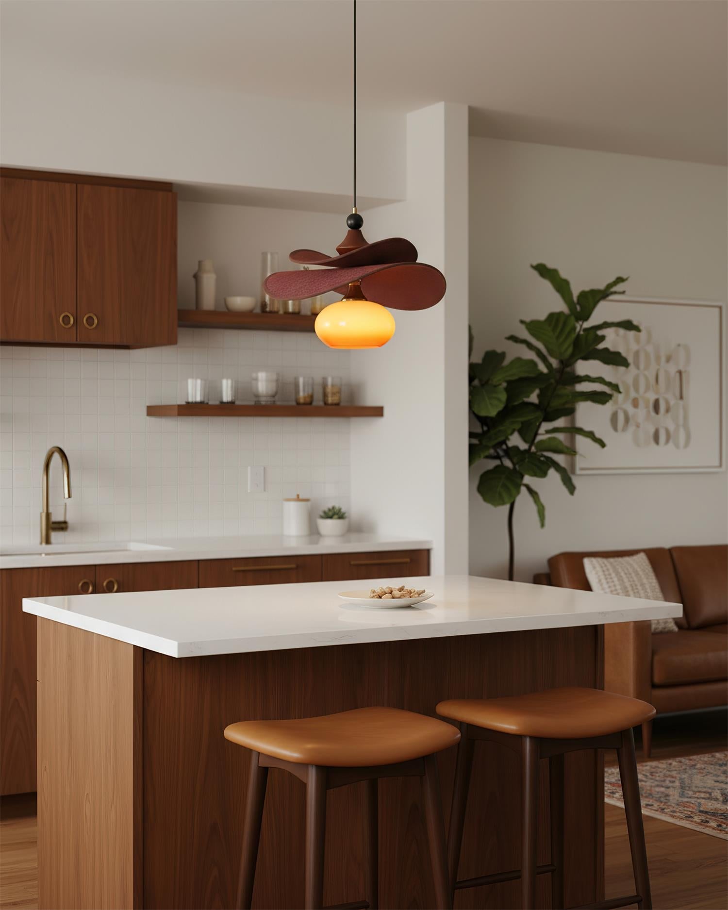 Elaren Minimalist Wood Pendant Light