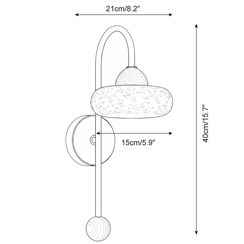 Elaro Wabi-Sabi Travertine Wall Light