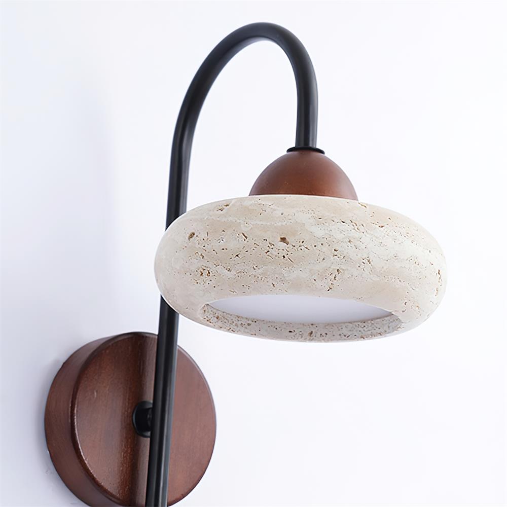 Elaro Wabi-Sabi Travertine Wall Light