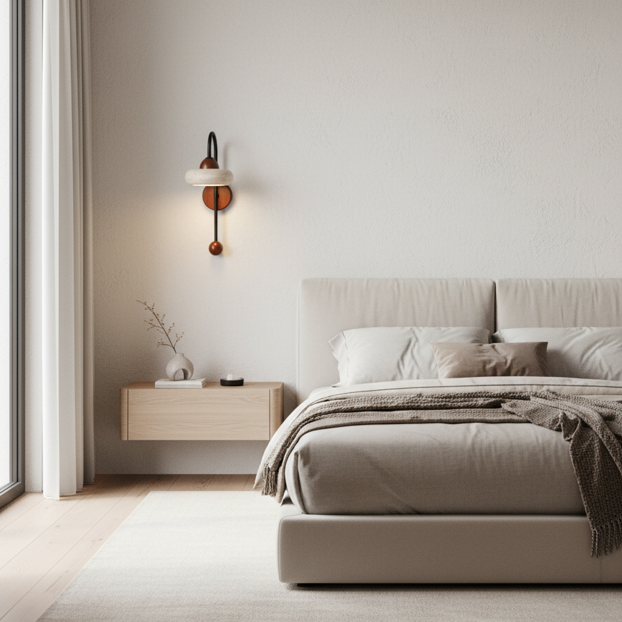 Elaro Wabi-Sabi Travertine Wall Light