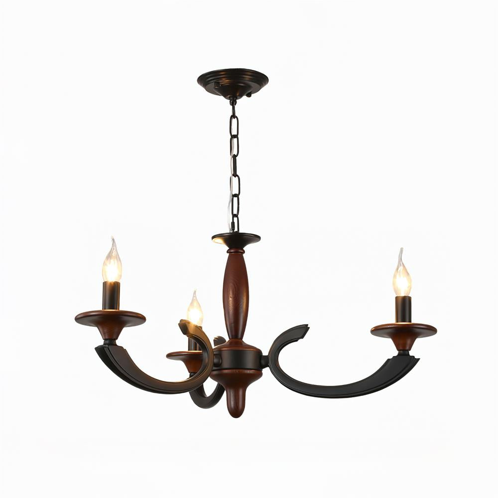Eldric Rustic Wood Chandelier