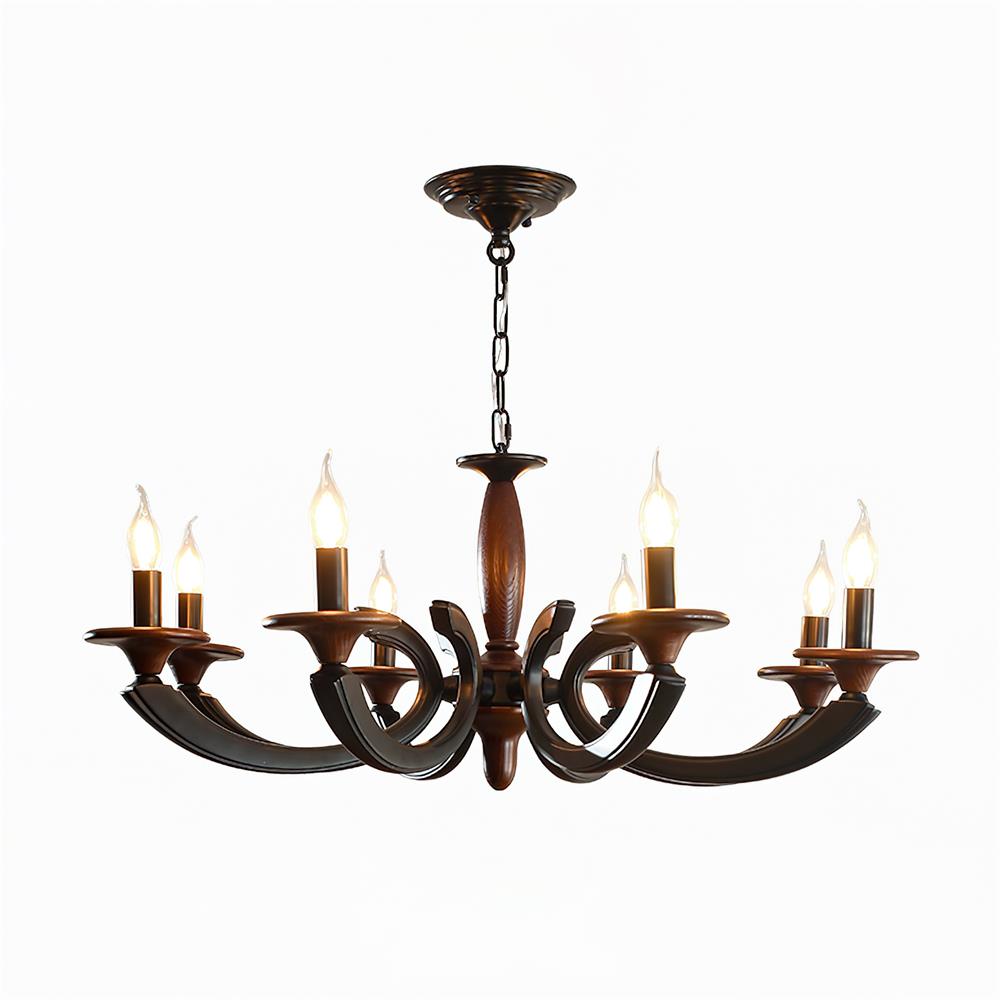Eldric Rustic Wood Chandelier