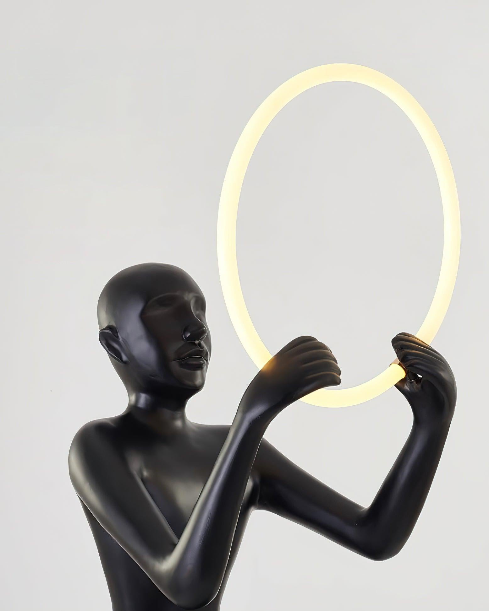 Elsilisra Sculptural Black Metal Floor Lamp - Blowlighting