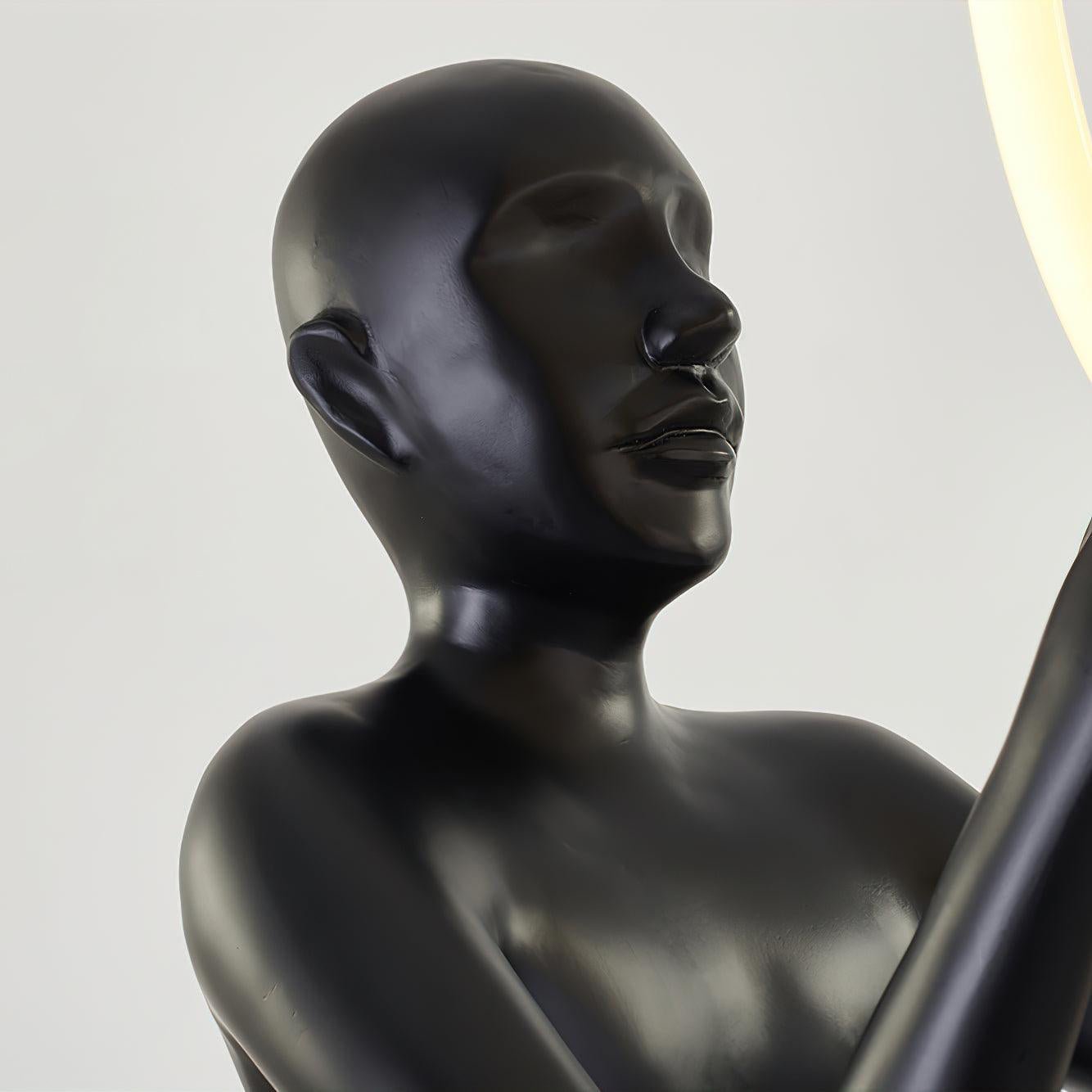 Elsilisra Sculptural Black Metal Floor Lamp - Blowlighting