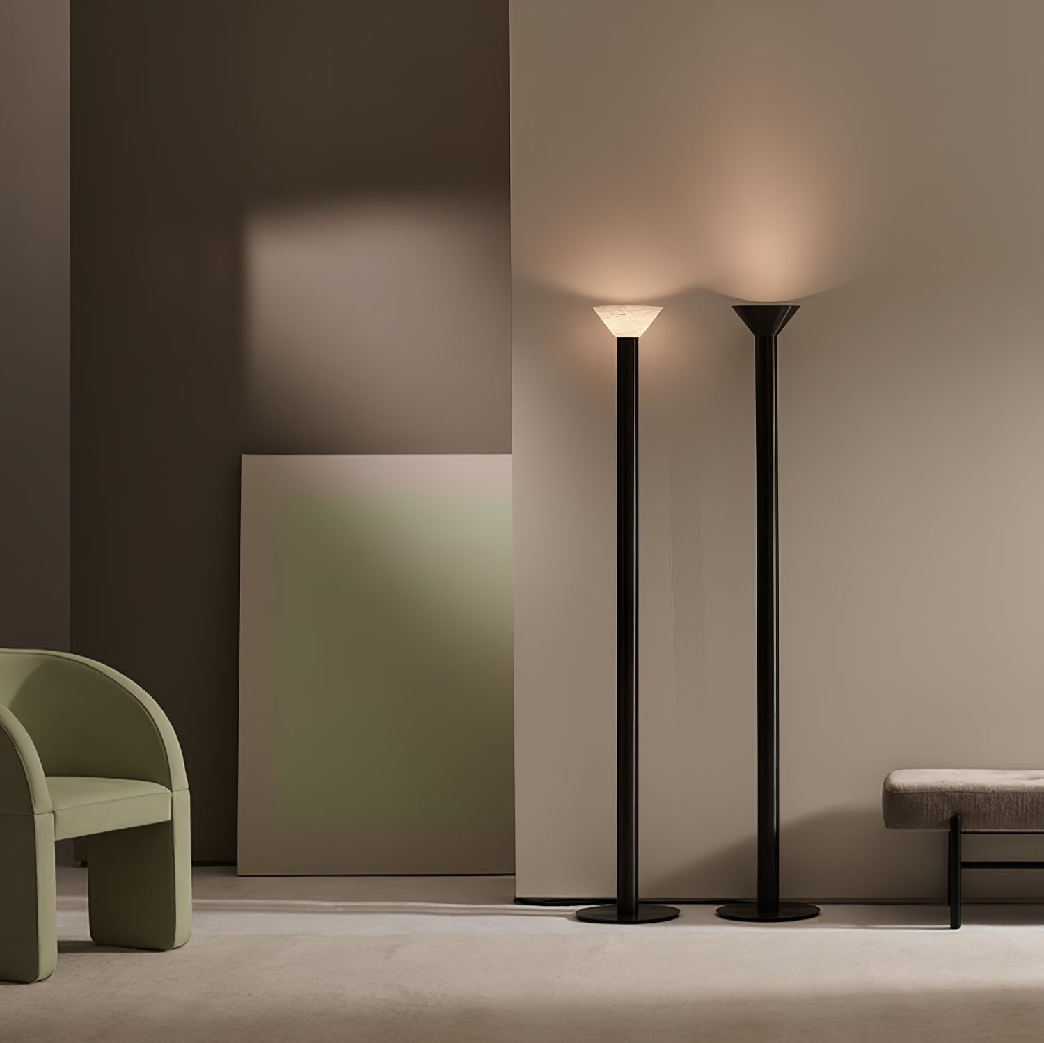 Evvaren Column Alabaster Floor Lamp - Blowlighting