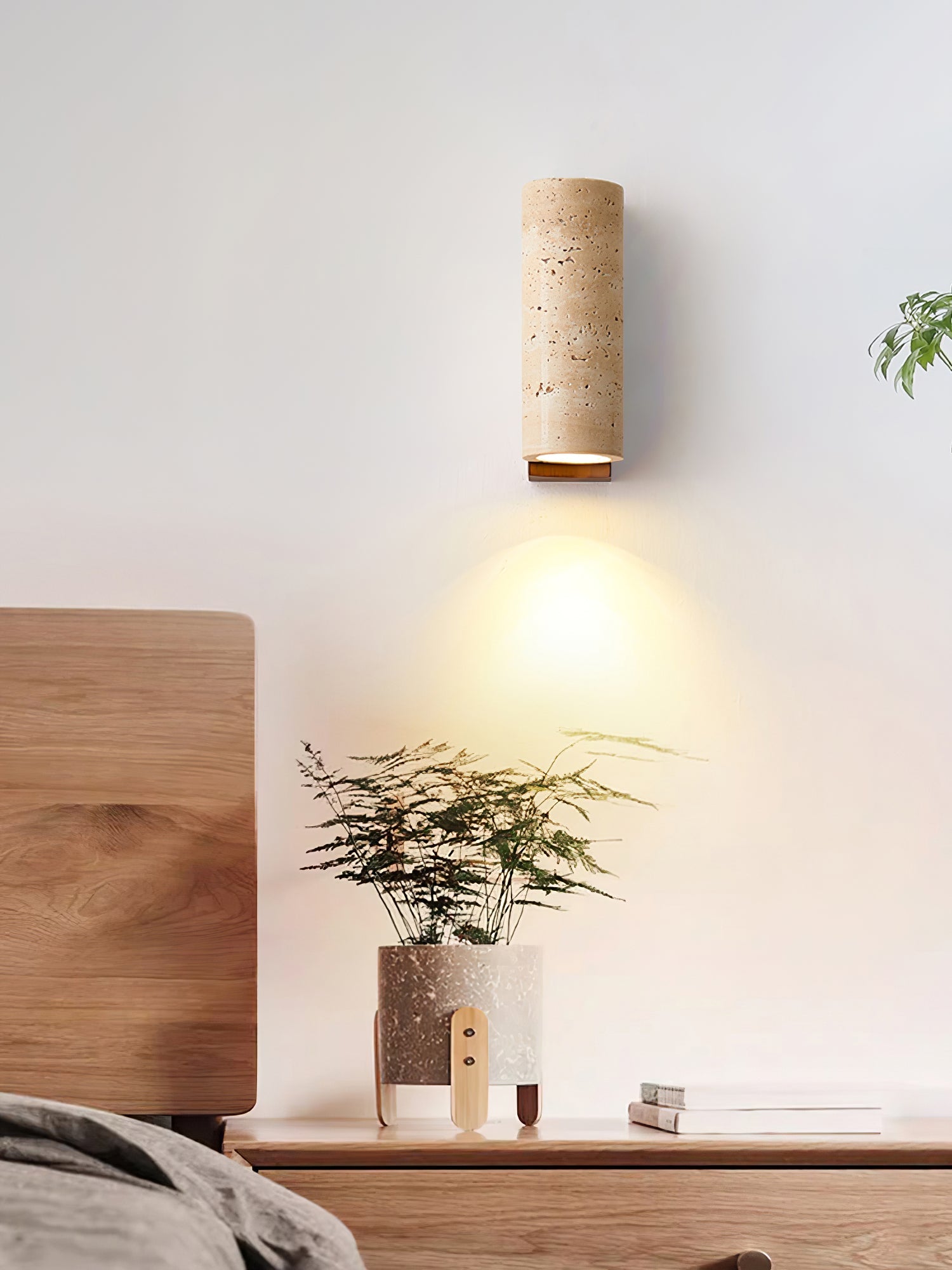 Lysandra Cylindrical Travertine Wall Light - Blowlighting