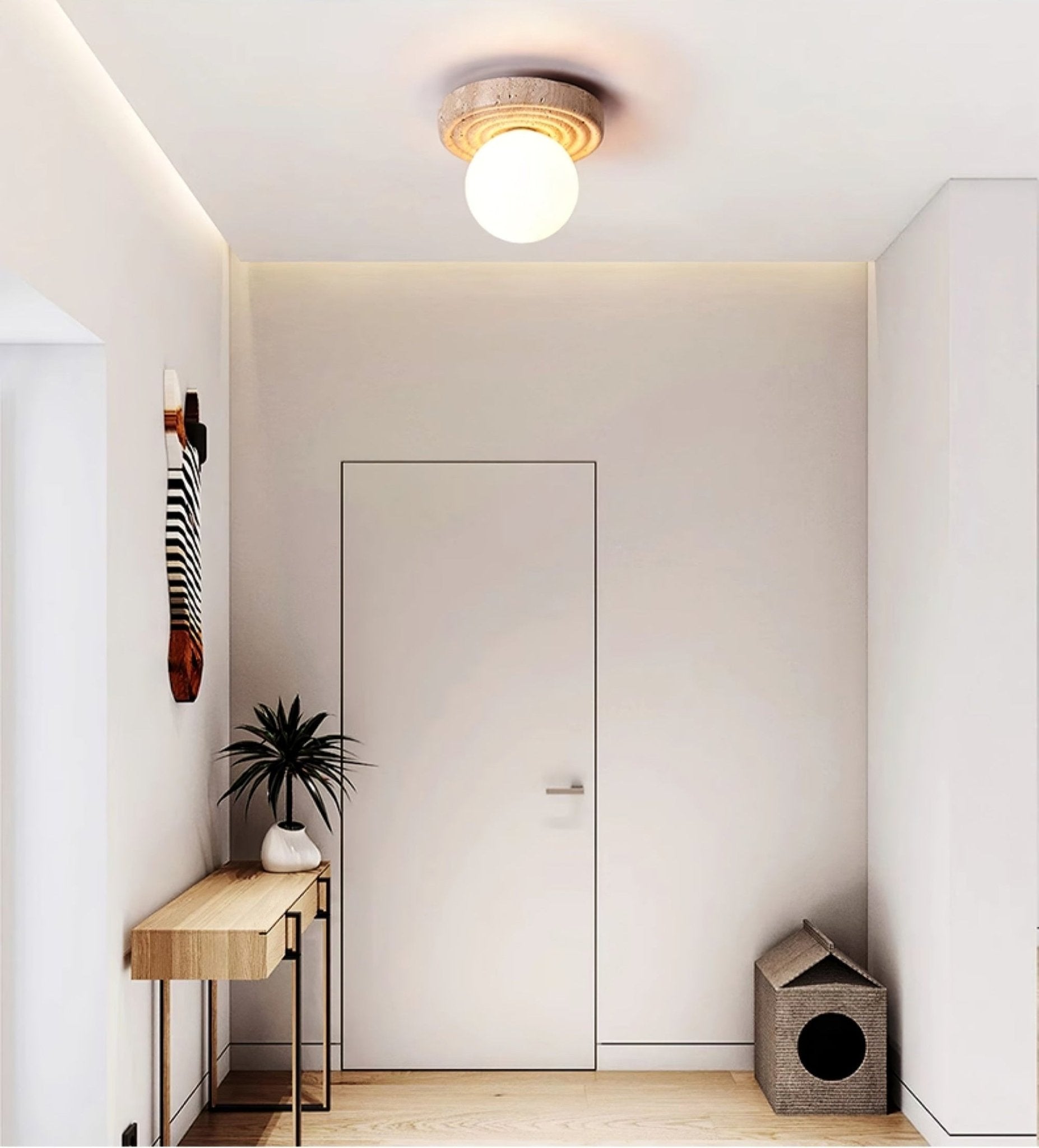 Carmen Travertine Ceiling Light - Blowlighting