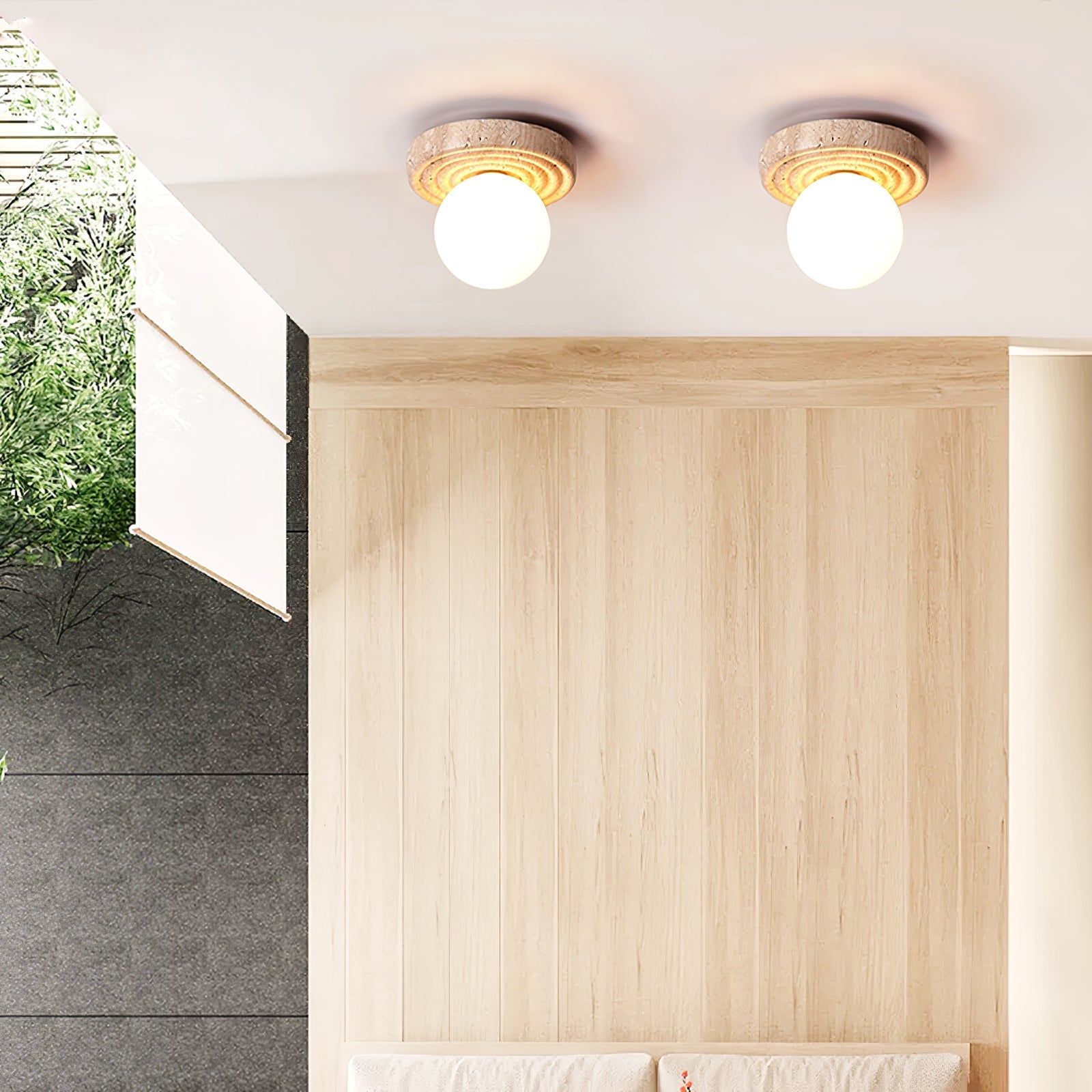 Carmen Travertine Ceiling Light - Blowlighting