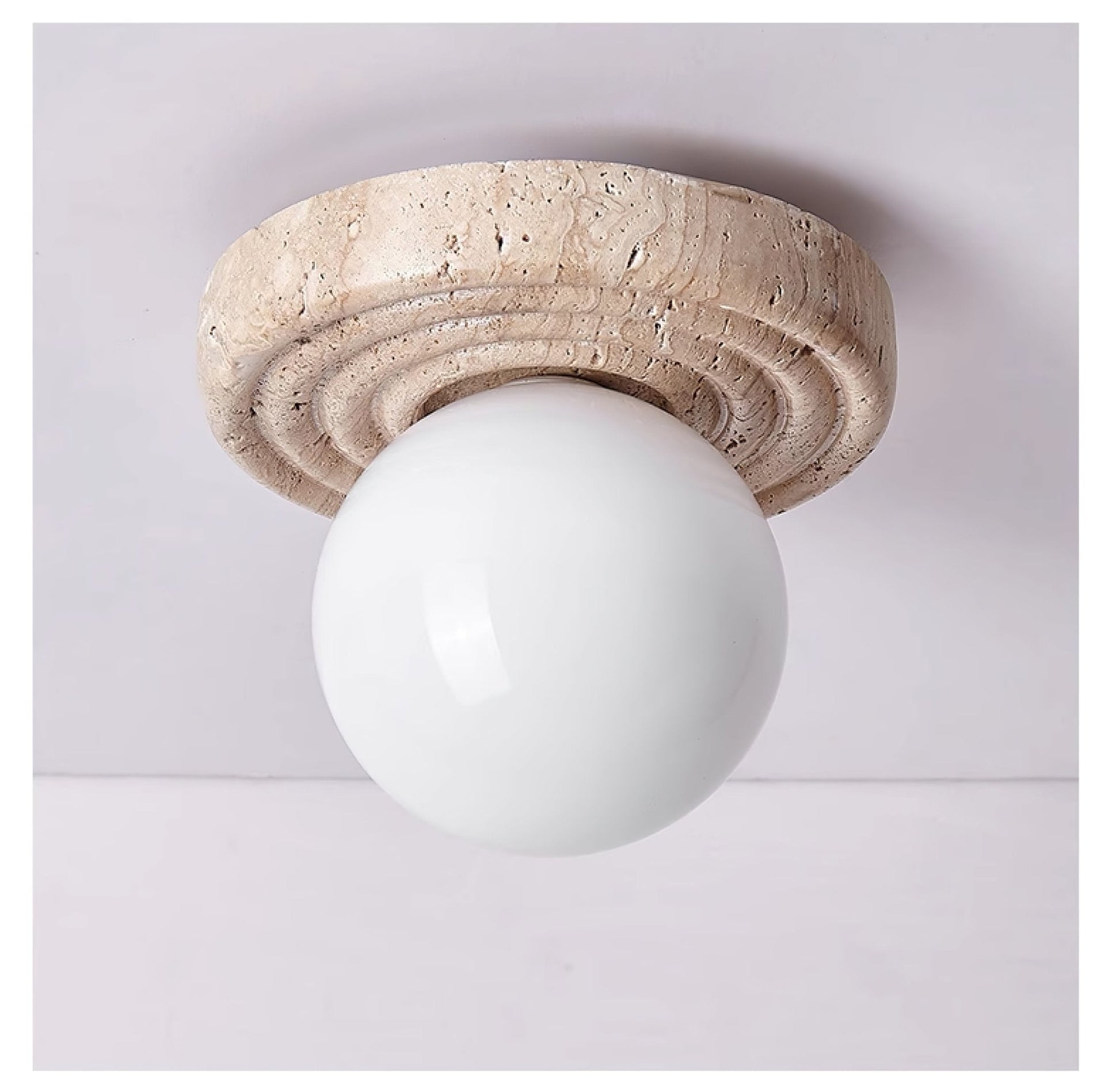 Carmen Travertine Ceiling Light - Blowlighting