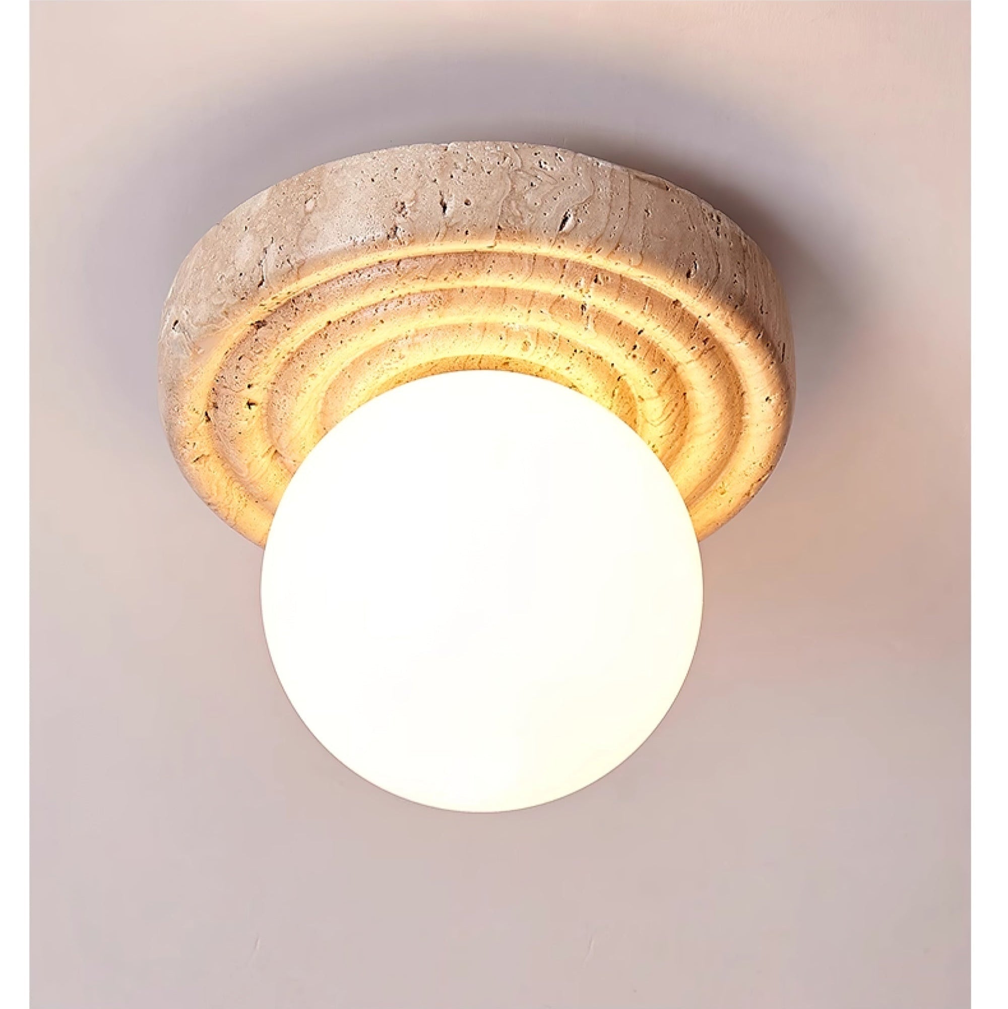 Carmen Travertine Ceiling Light - Blowlighting