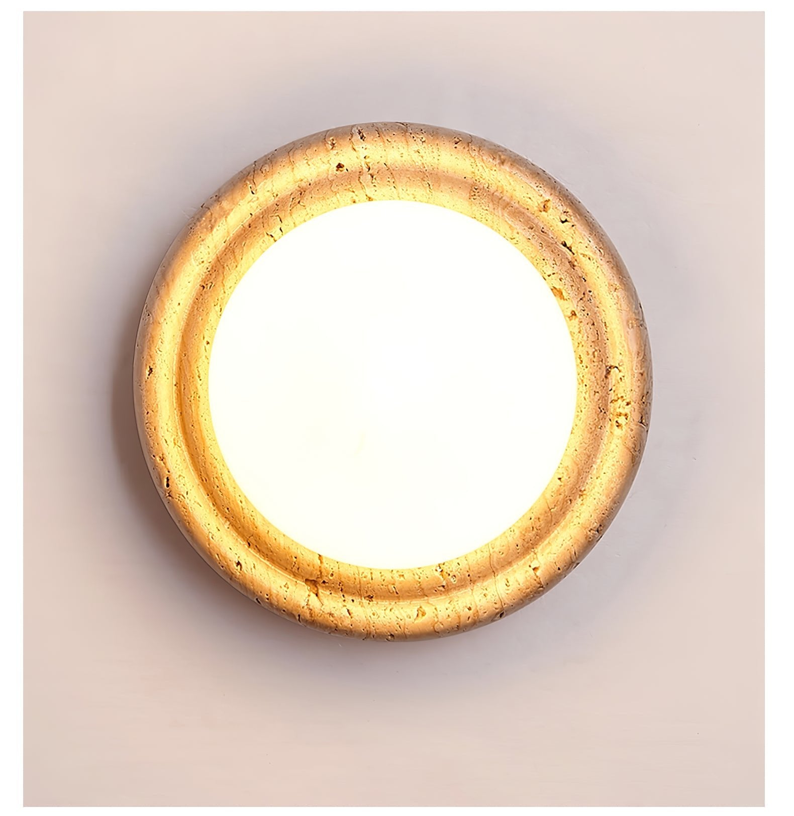 Echo Travertine Globe Wall Lamp - Blowlighting