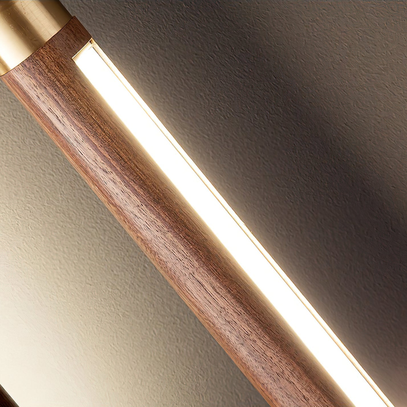 Kyoto Walnut Brass Linear Pendant Light - Blowlighting