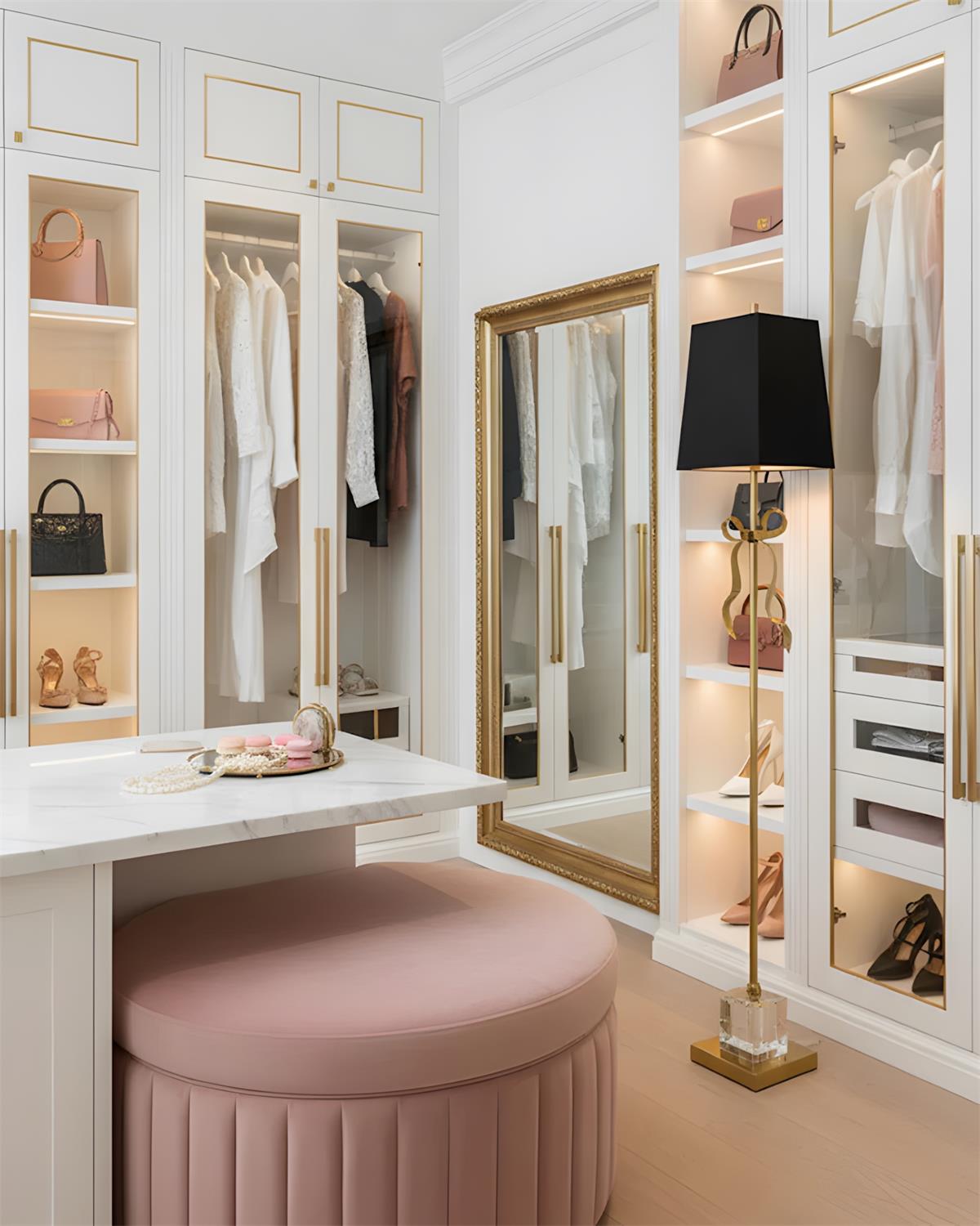 Ellery Gros-Grain Bow Modern Brass Floor Light