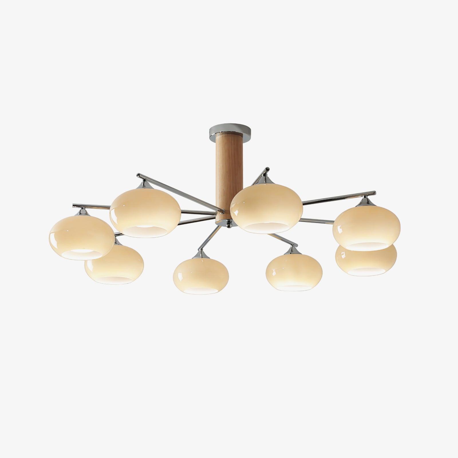 Elliptical Persimmon Chandelier - Blowlighting
