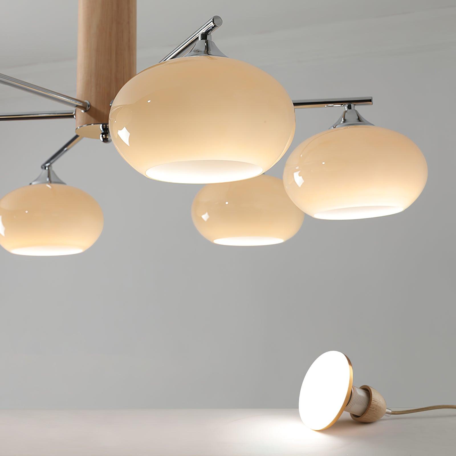 Elliptical Persimmon Chandelier - Blowlighting