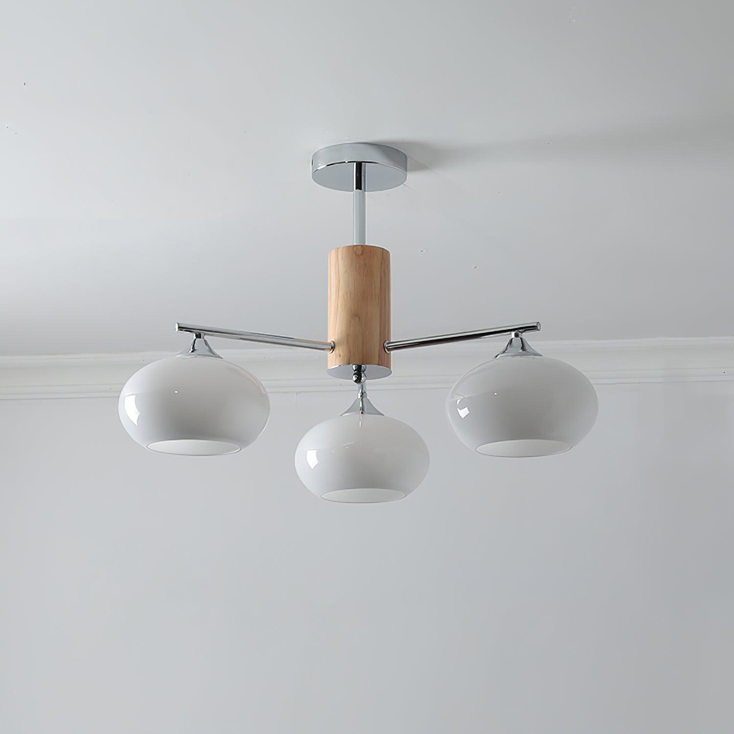 Elliptical Persimmon Chandelier - Blowlighting