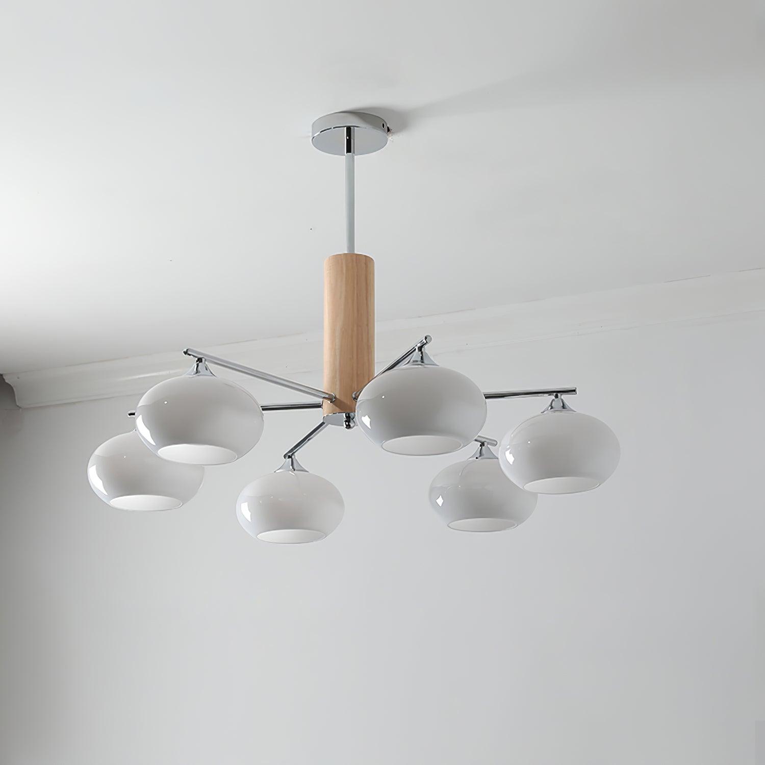 Elliptical Persimmon Chandelier - Blowlighting