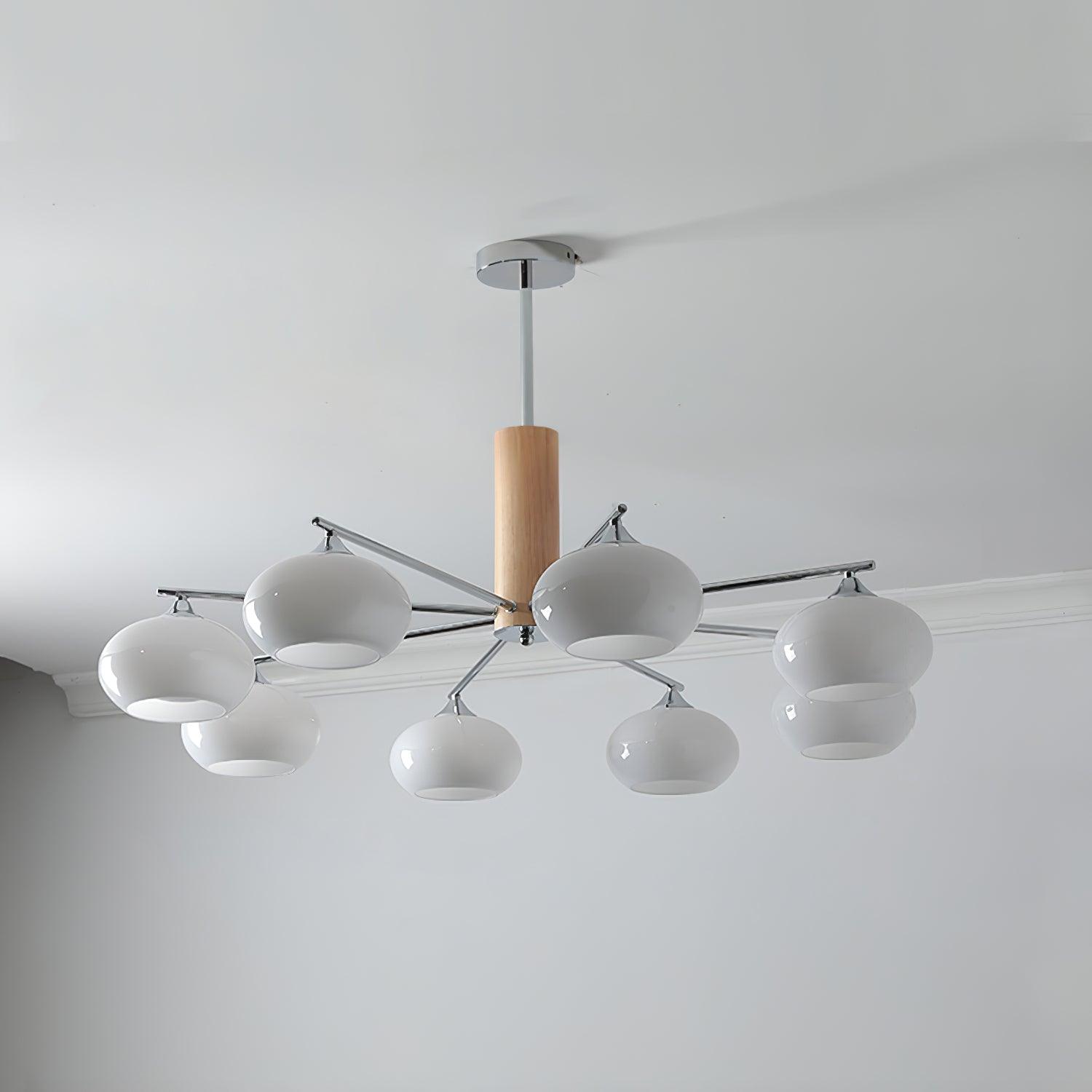 Elliptical Persimmon Chandelier - Blowlighting
