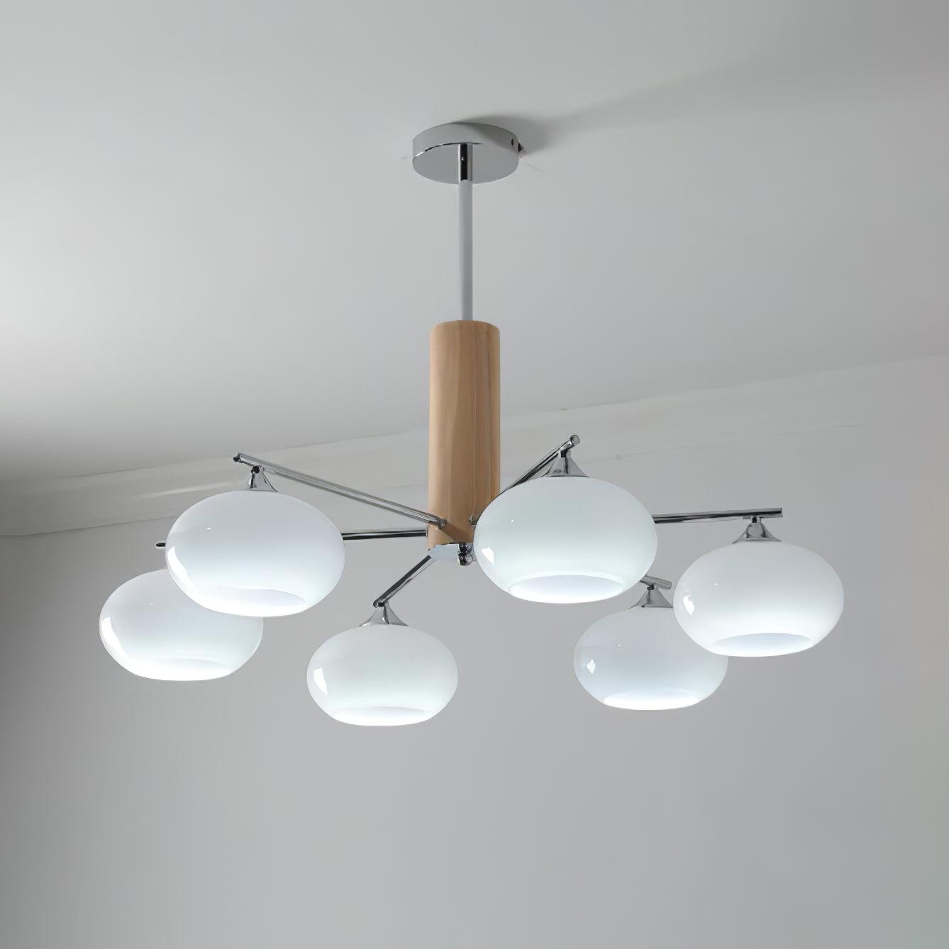Elliptical Persimmon Chandelier - Blowlighting